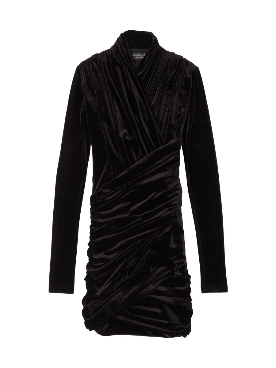 ワンピース Balenciaga Draped Mini Dress In Red Jersey BALENCIAGA Draped Mini Dress In Red Jersey