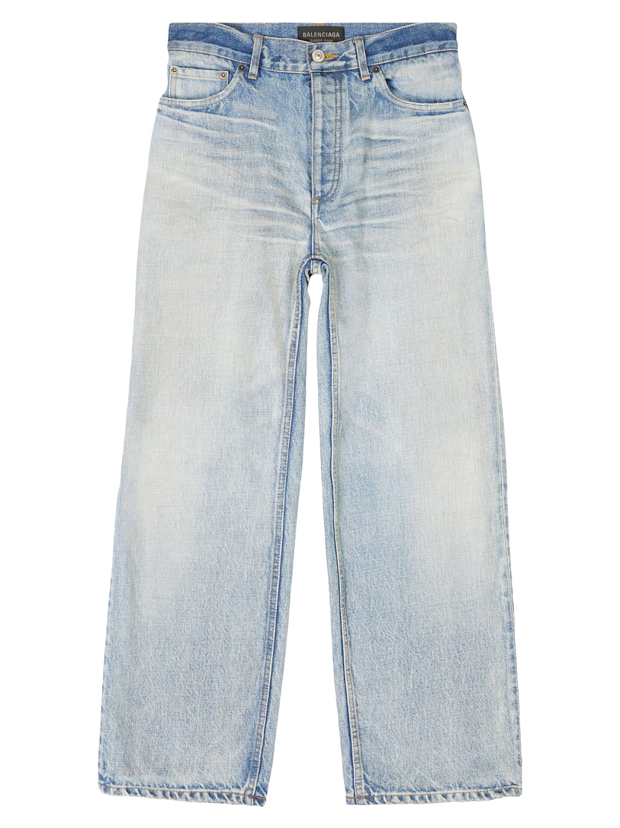 Balenciaga Women's Ankle Cut Jeans - Dirty Clear Blue