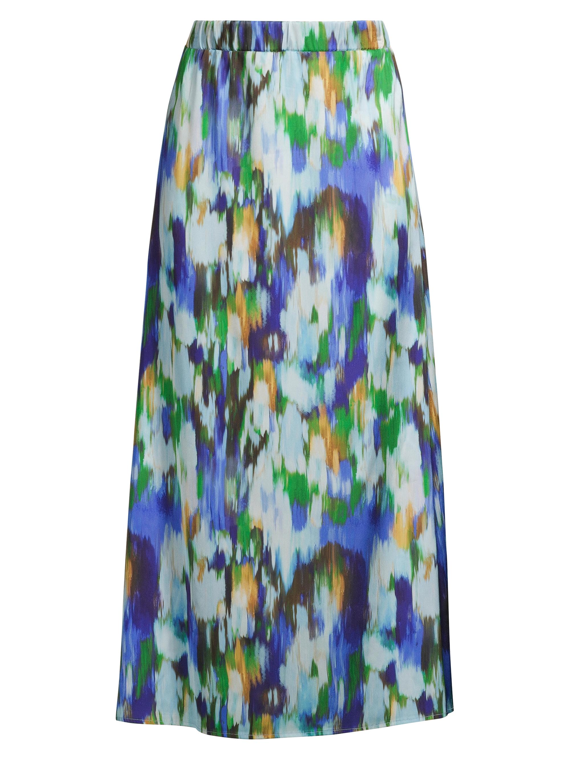 Misook Women's Watercolor-Printed Maxi Skirt
