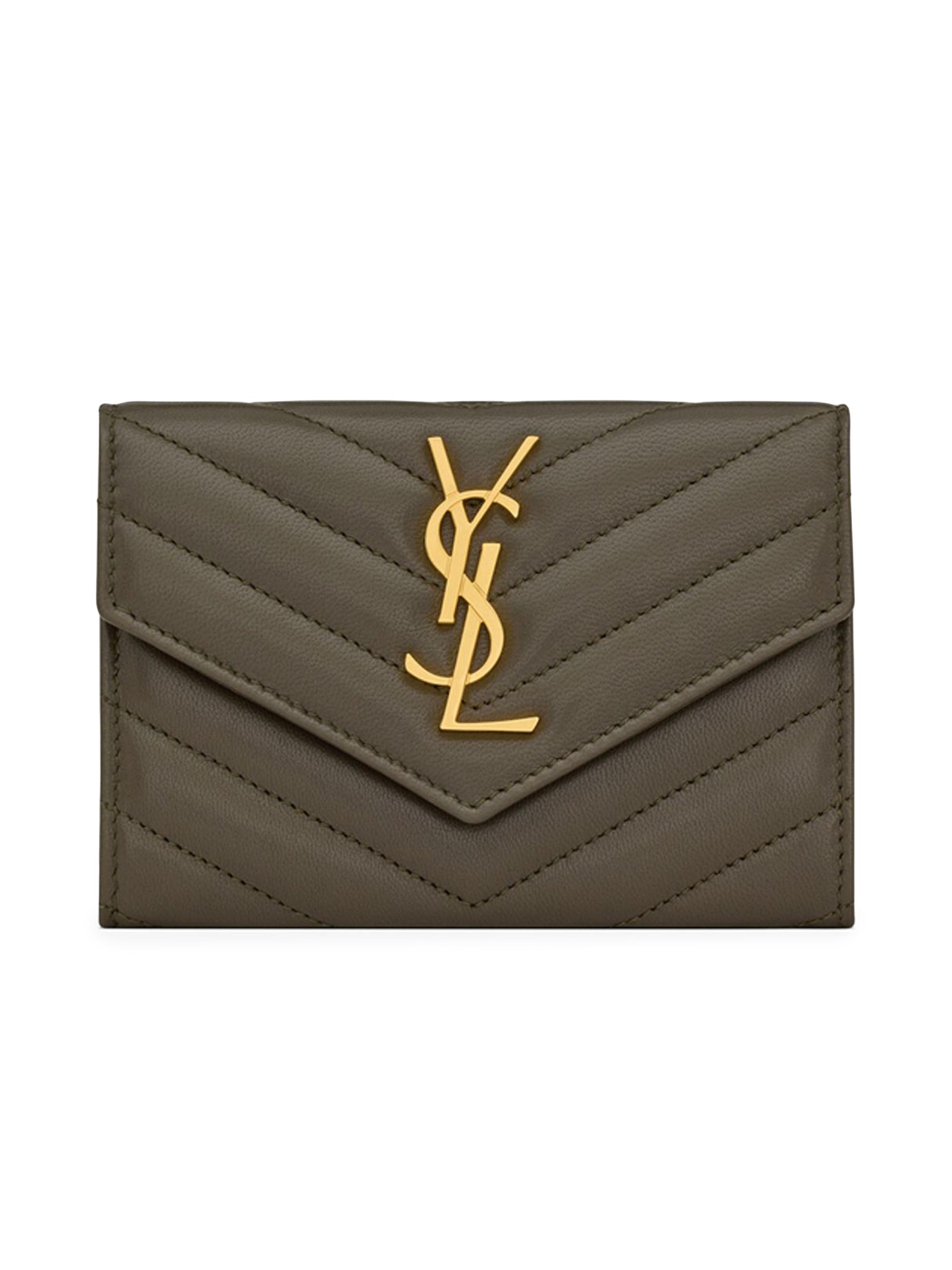 Saint Laurent Cassandre Matelassé Large Flap Wallet in Lambskin