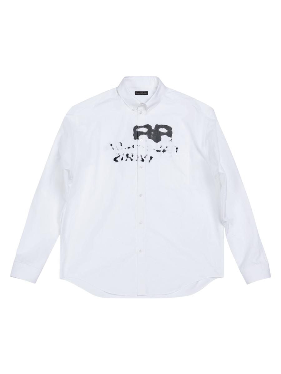 Balenciaga Hand Drawn BB Icon Long Sleeve Shirt Large Fit