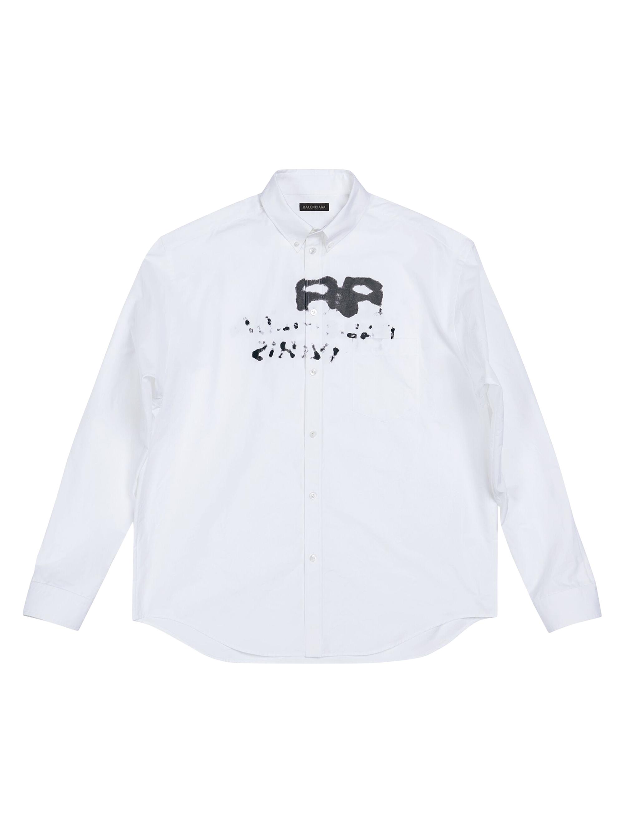 Balenciaga BB Icon Layered シャツ Balenciaga BB Icon Layered Short Sleeve Shirt 'Blue White