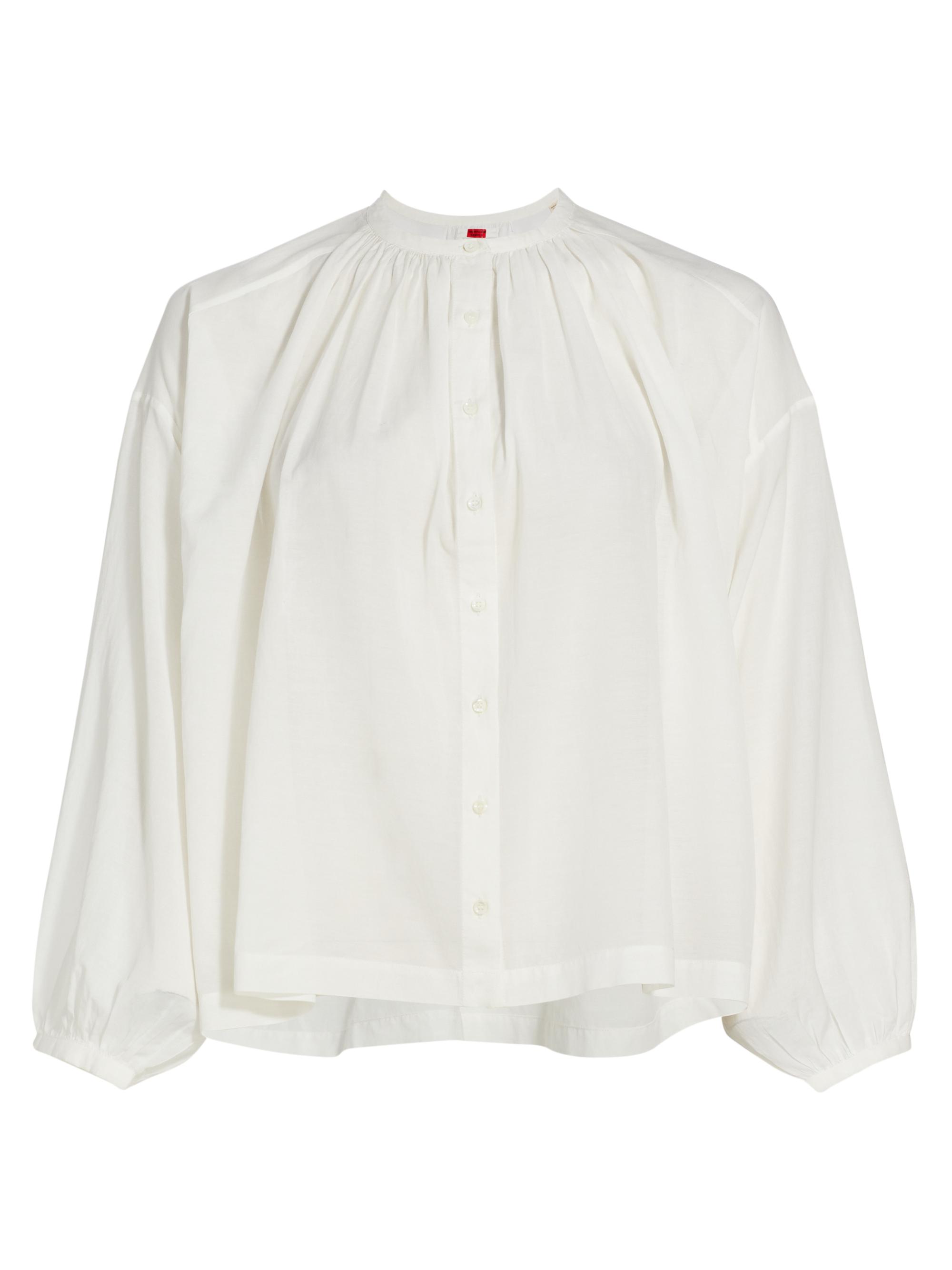DÔEN Women's Jane Shirred Blouse - Salt