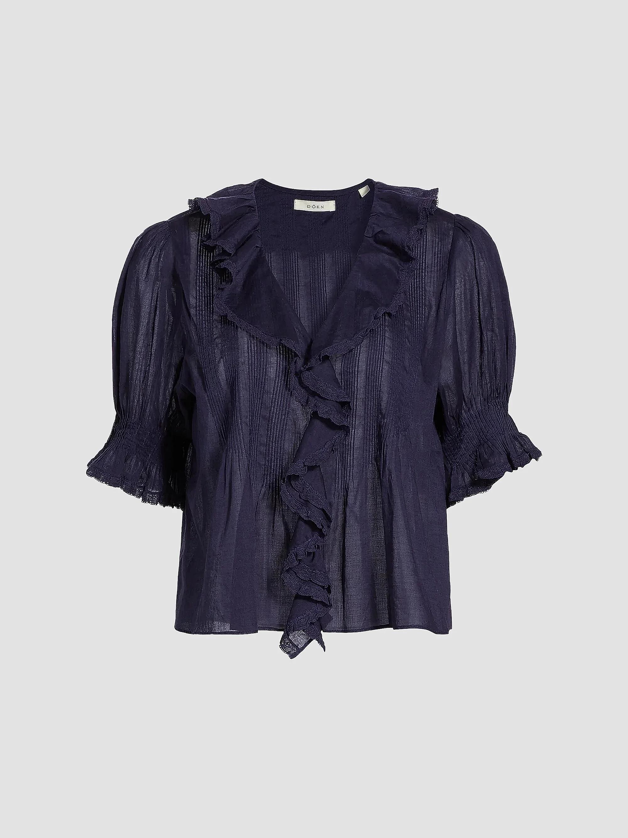 DÔEN Henri Ruffled Top | Saks Fifth Avenue