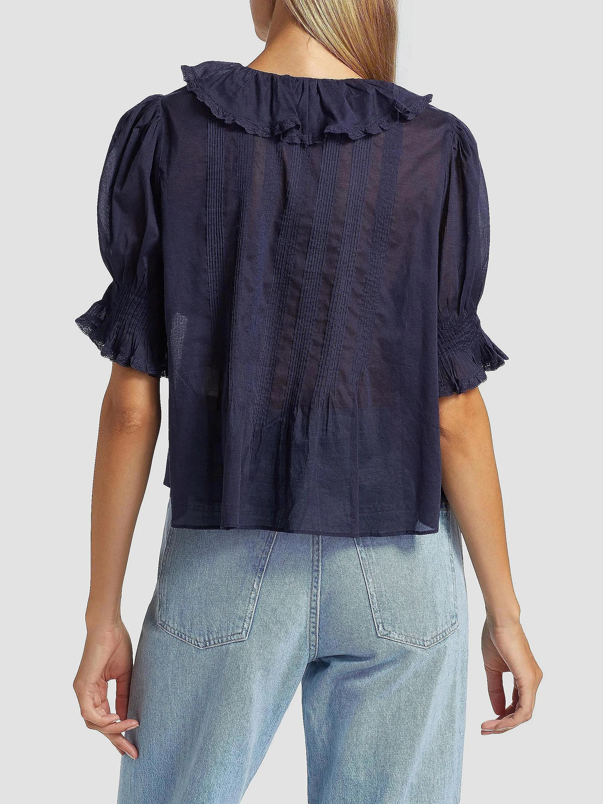 DÔEN Henri Ruffled Top | Saks Fifth Avenue