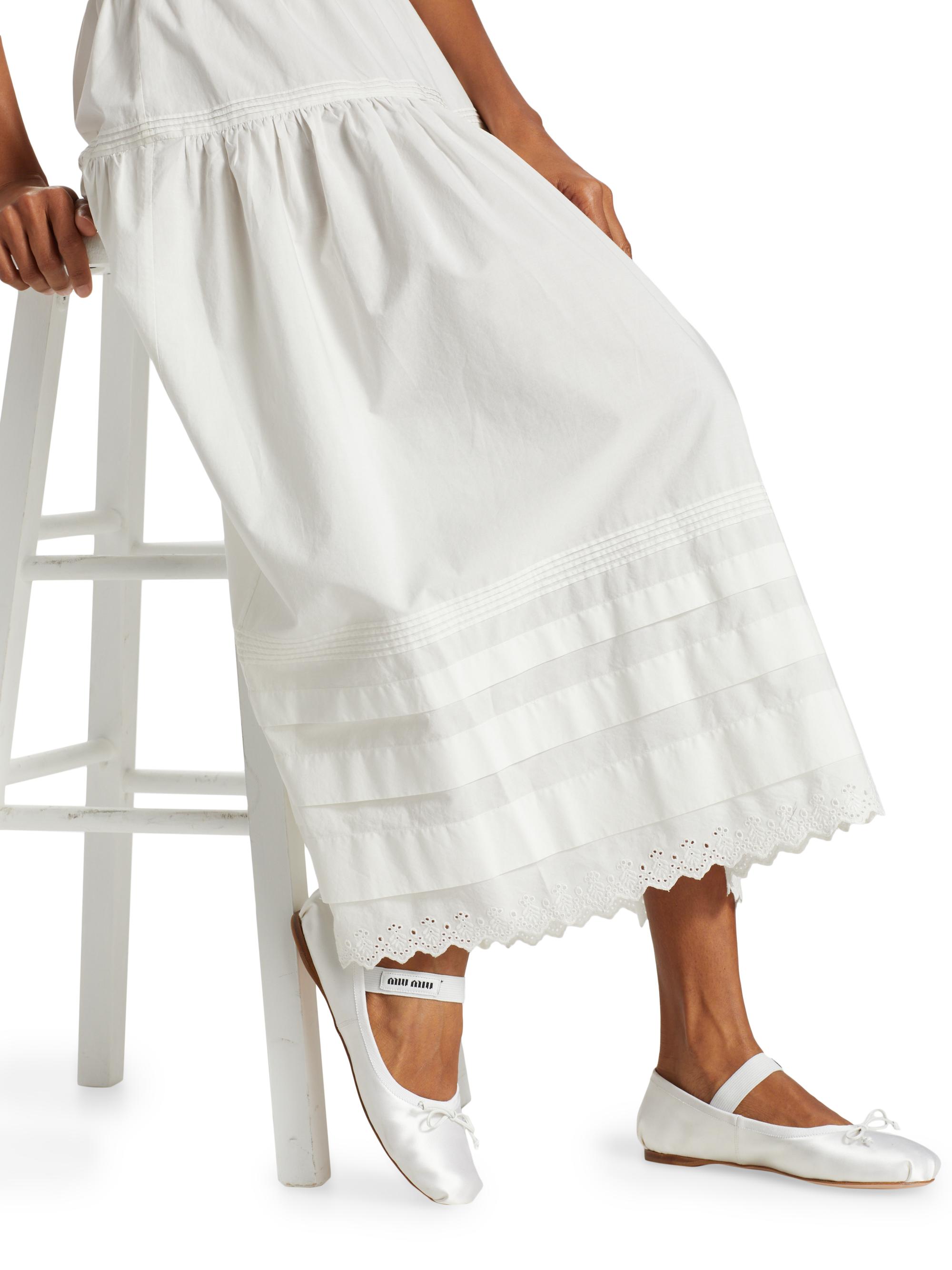 DÔEN Sebastiane Tiered Cotton Maxi Skirt | Saks Fifth Avenue