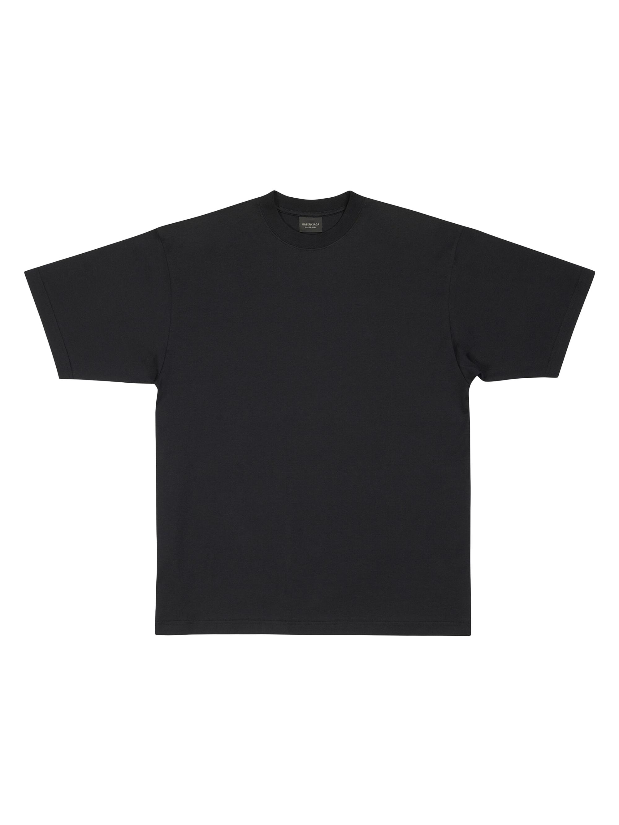 Balenciaga Men's Care Label T-Shirt Medium Fit - Black White
