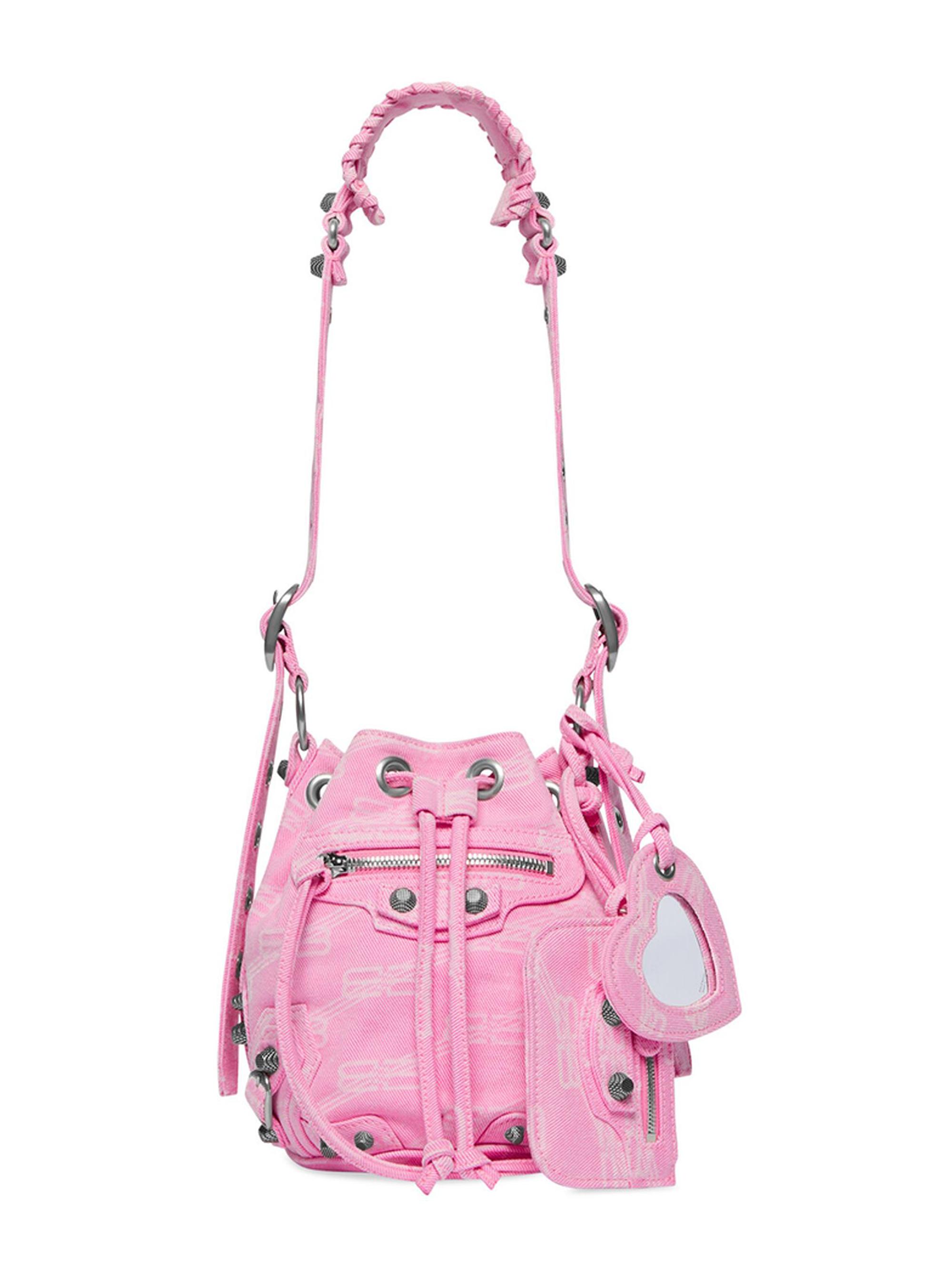 Balenciaga Le Cagole XS Bucket Bag BB Monogram Denim | Saks Fifth