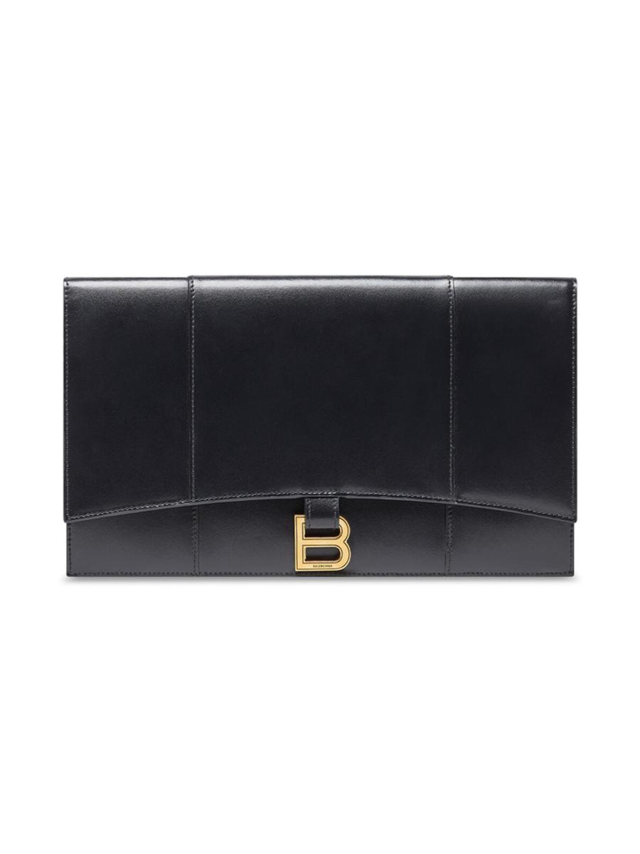 【Balenciaga】HOURGLASS FLAP BAG S◆8285222ABQ8 Women's Hourglass Flap Bag Small in Black | Balenciaga US