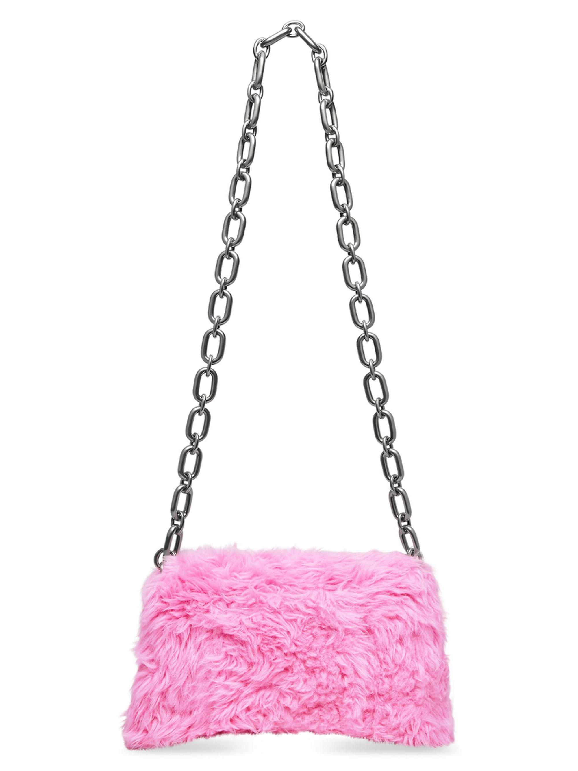 Balenciaga Downtown XS Shoulder Bag with Chain and Fake Fur | Saks