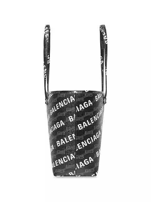 Shop Balenciaga Signature Medium East-West Shopper Bag BB Monogram