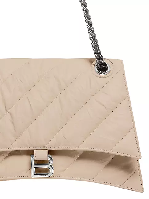 Shop Balenciaga Crush Medium Chain Bag Quilted