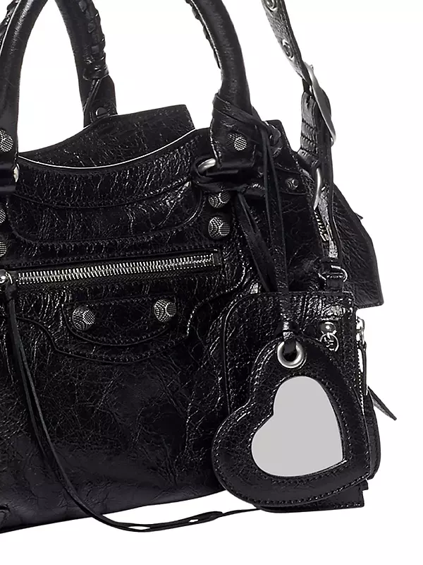 Women's Neo Cagole City Handbag Dirty Effect in Black