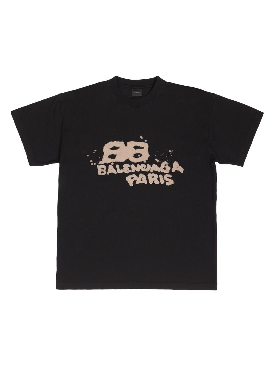 Balenciaga Hand Drawn BB Icon T-shirt Medium Fit | Saks Fifth Avenue