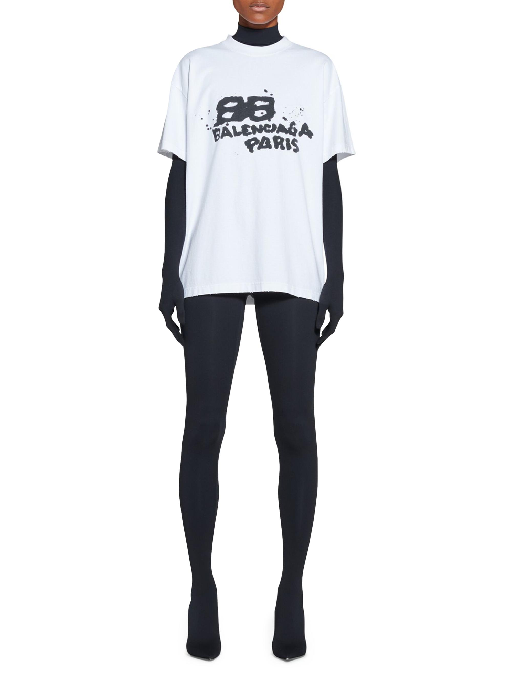 Balenciaga Hand Drawn BB Icon T-shirt Medium Fit | Saks Fifth Avenue