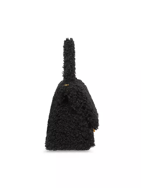 Shop Balenciaga Furry Hourglass Small Handbag With Strap | Saks Fifth ...