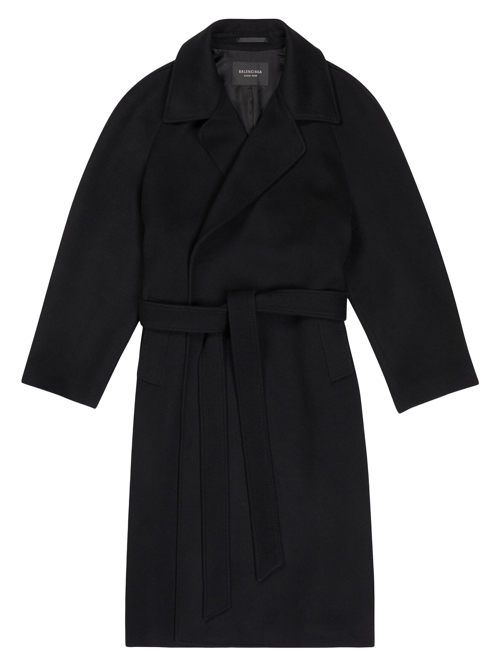 Balenciaga Women's Raglan Coat - Black