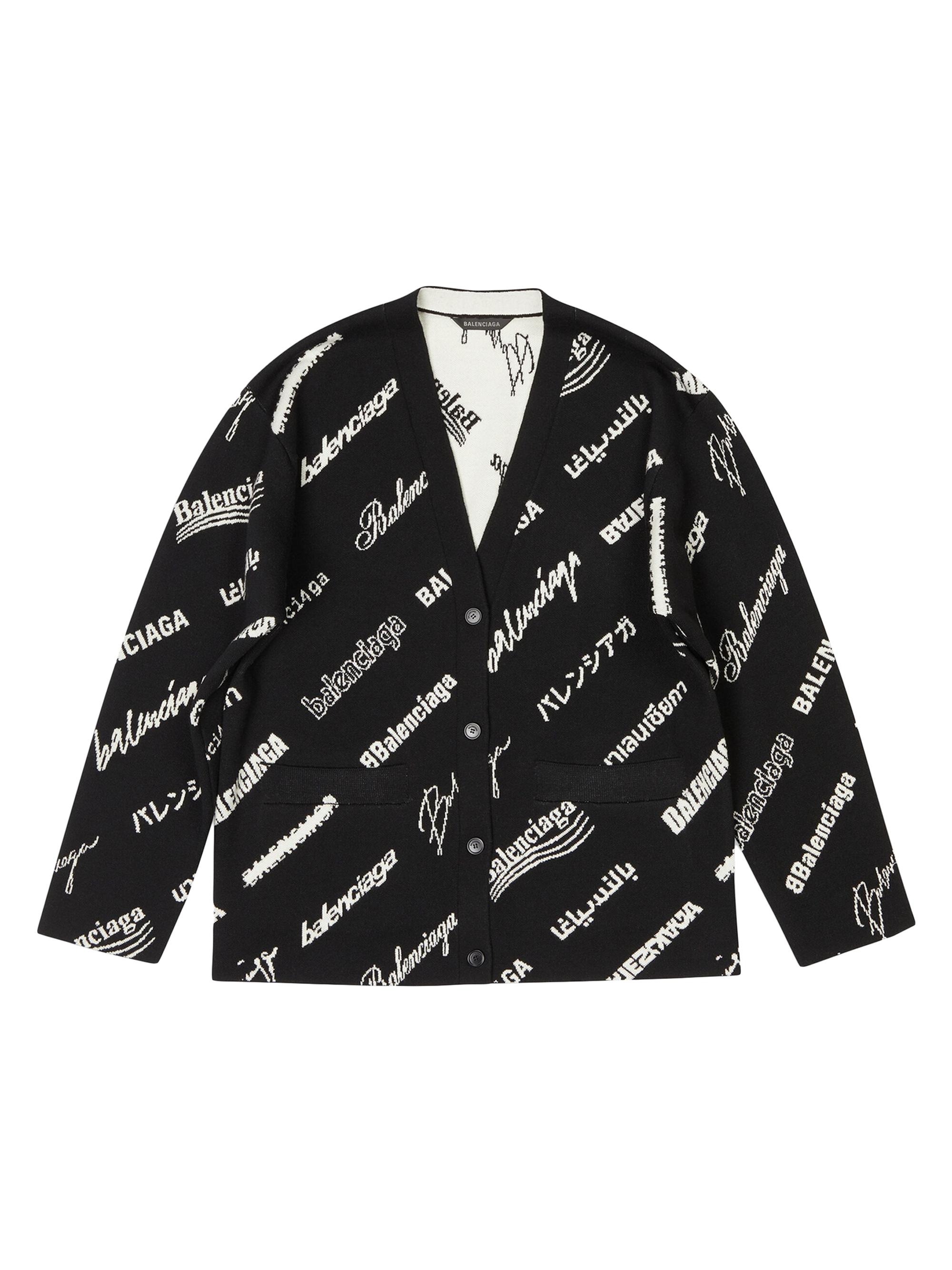 定価23万↑バレンシアガ ALLOVER LOGOcardigan カーディガン 定価23万↑バレンシアガ ALLOVER LOGOcardigan カーディガン