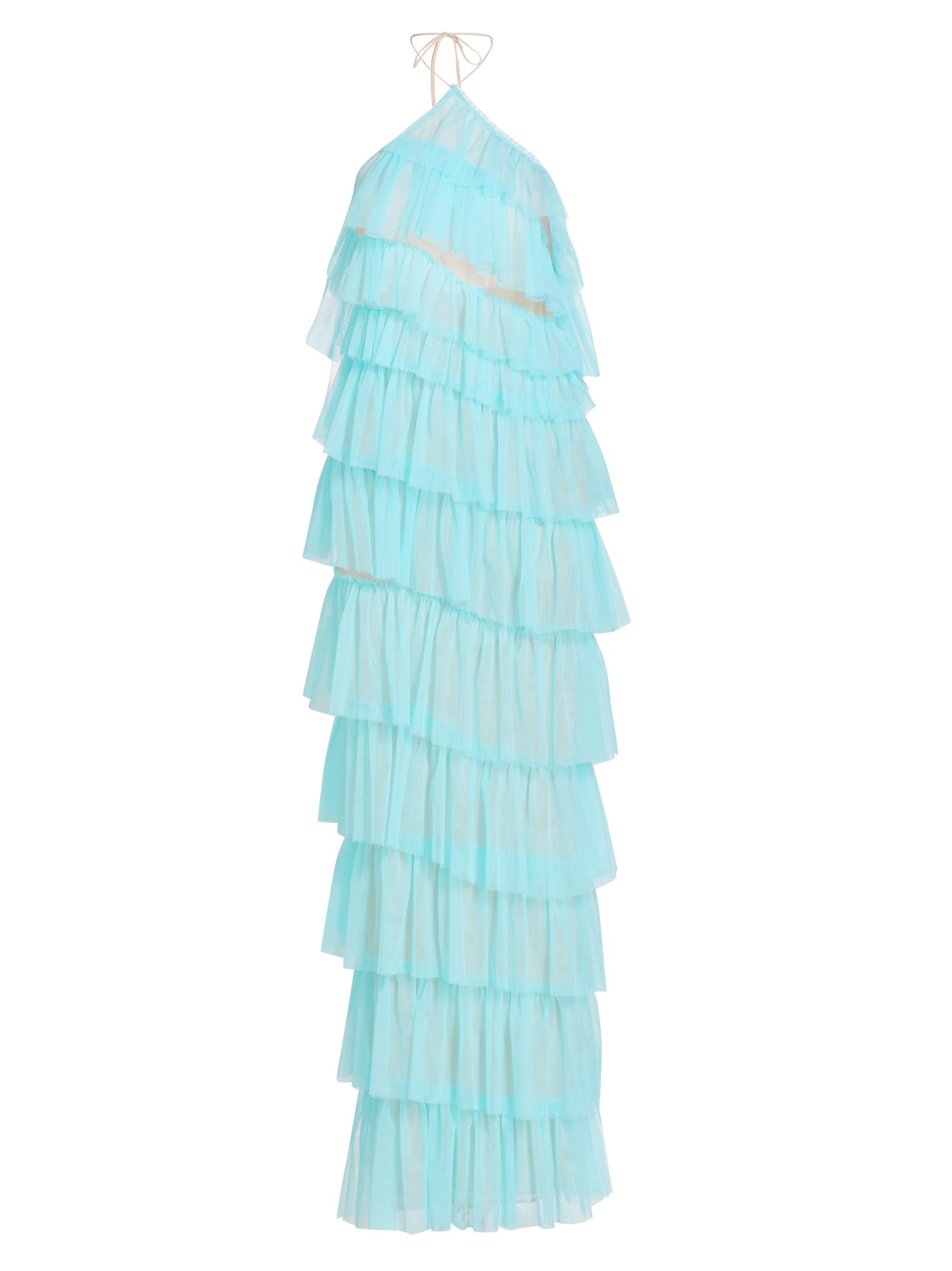 The Bar Women's Henri Tiered Ruffle Gown - Rose