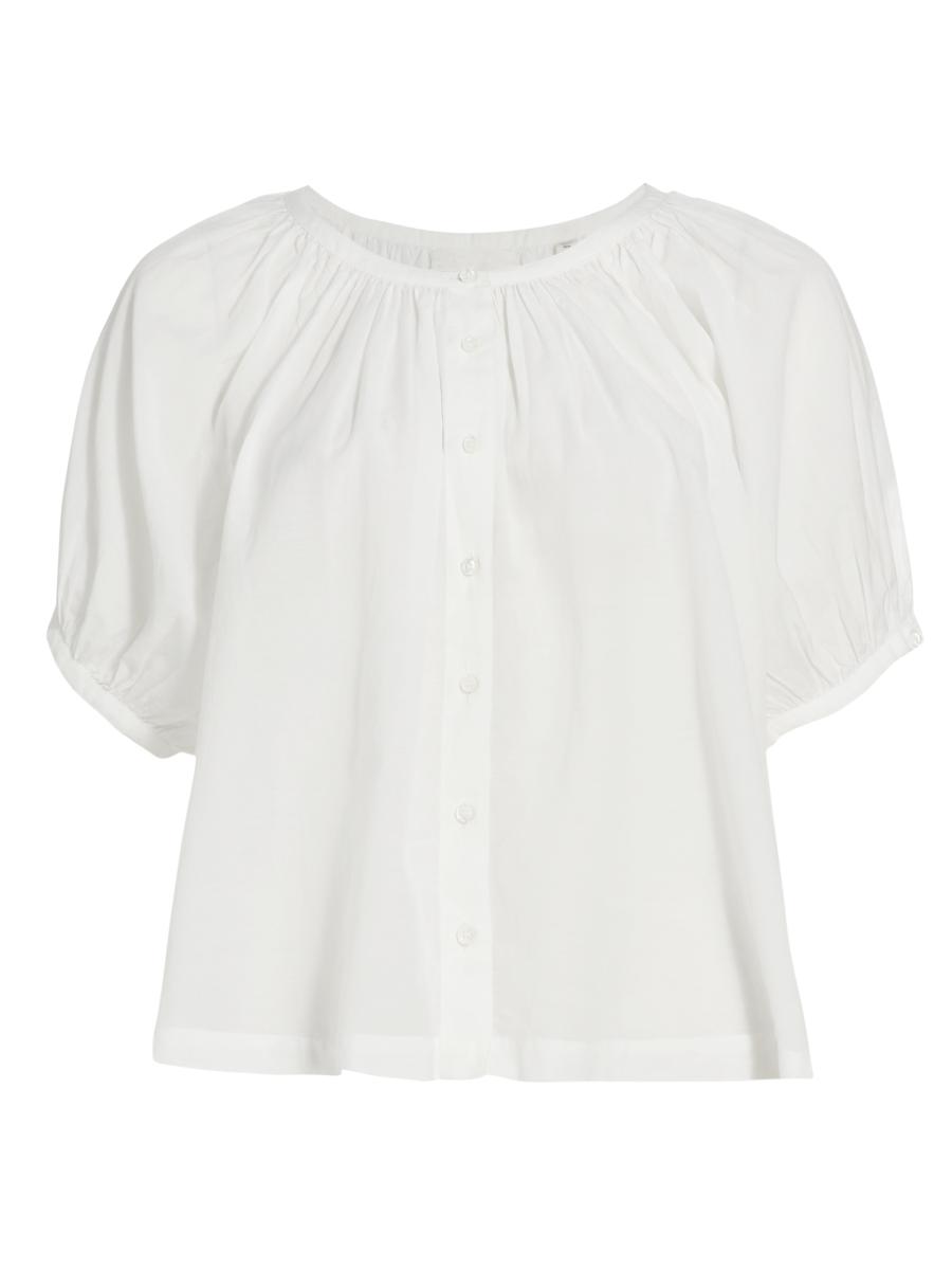 POPLIN PUFF SLEEVE BLOUSE | Embellish