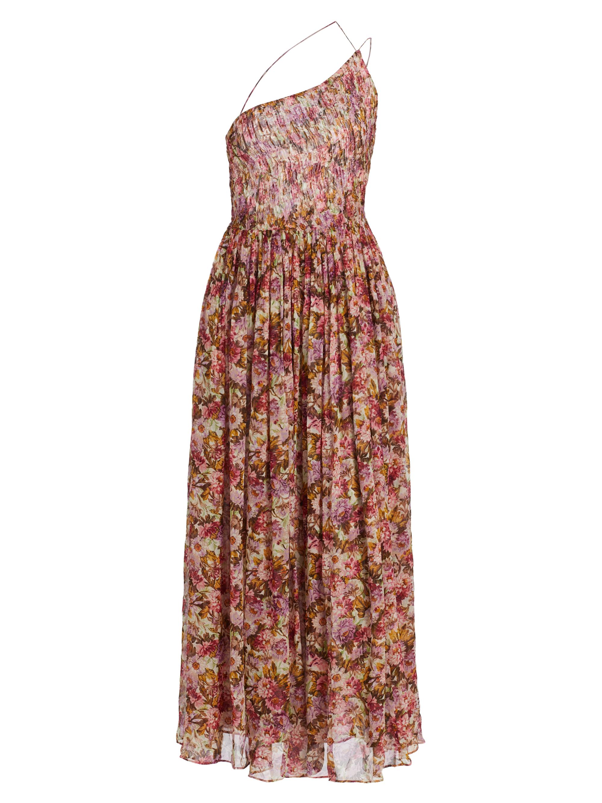 DÔEN Women's Felicity Silk Floral Midi-Dress - Jardin Du Palais