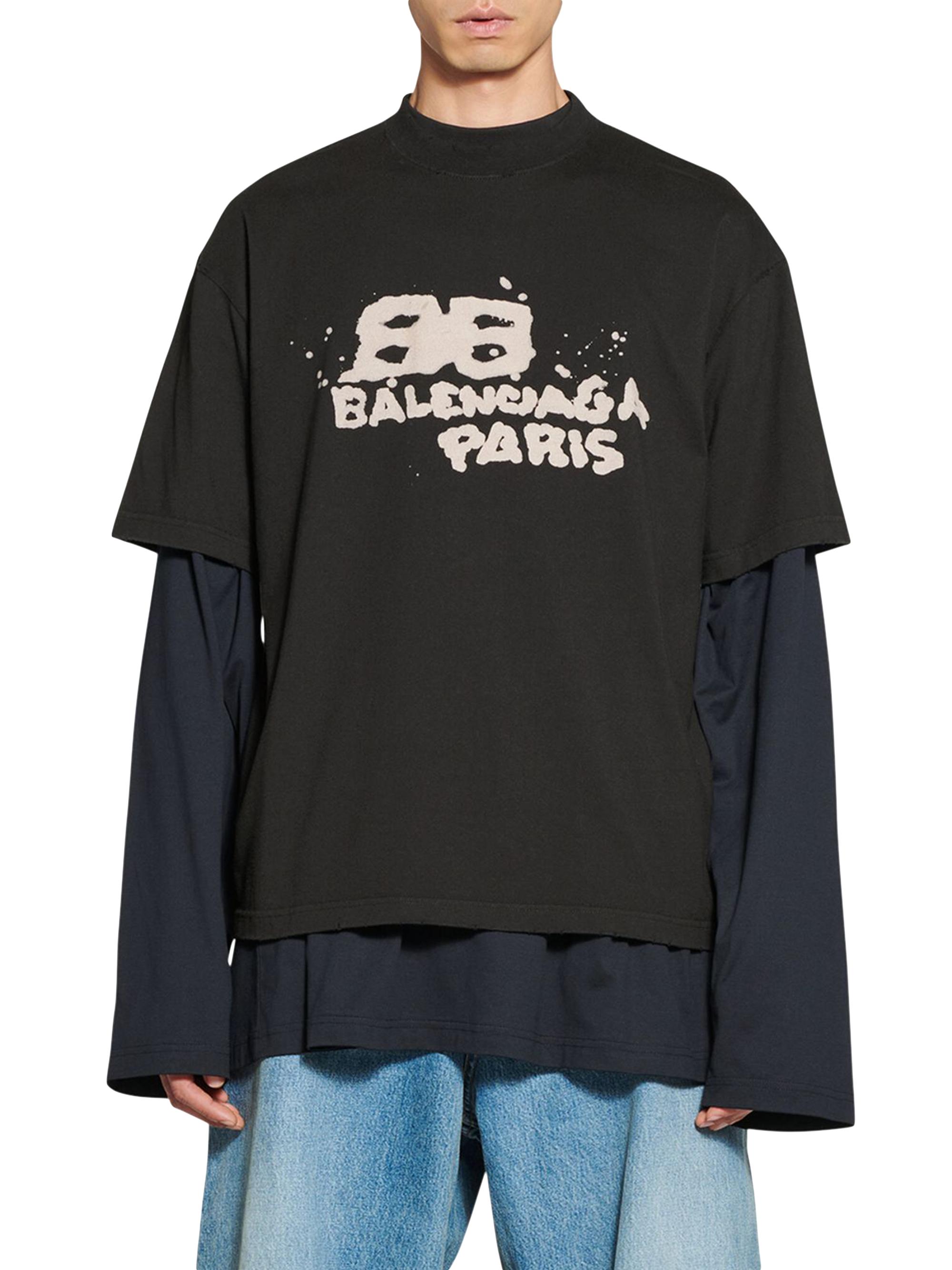 Balenciaga Hand-drawn Bb Icon T-shirt Medium Fit | Saks Fifth Avenue
