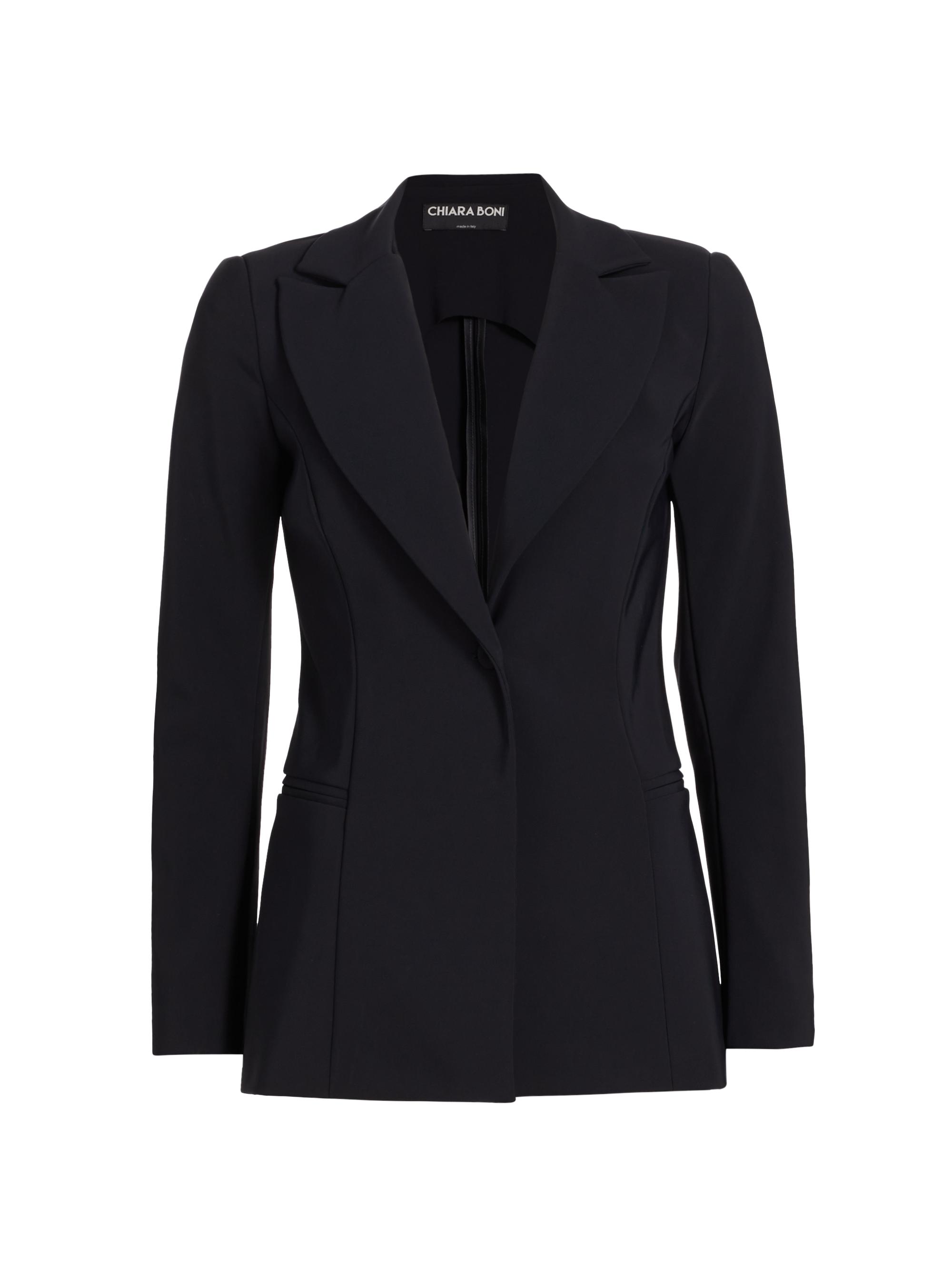 Chiara Boni La Petite Robe Women's Alex Jersey Single-Button Blazer - Black