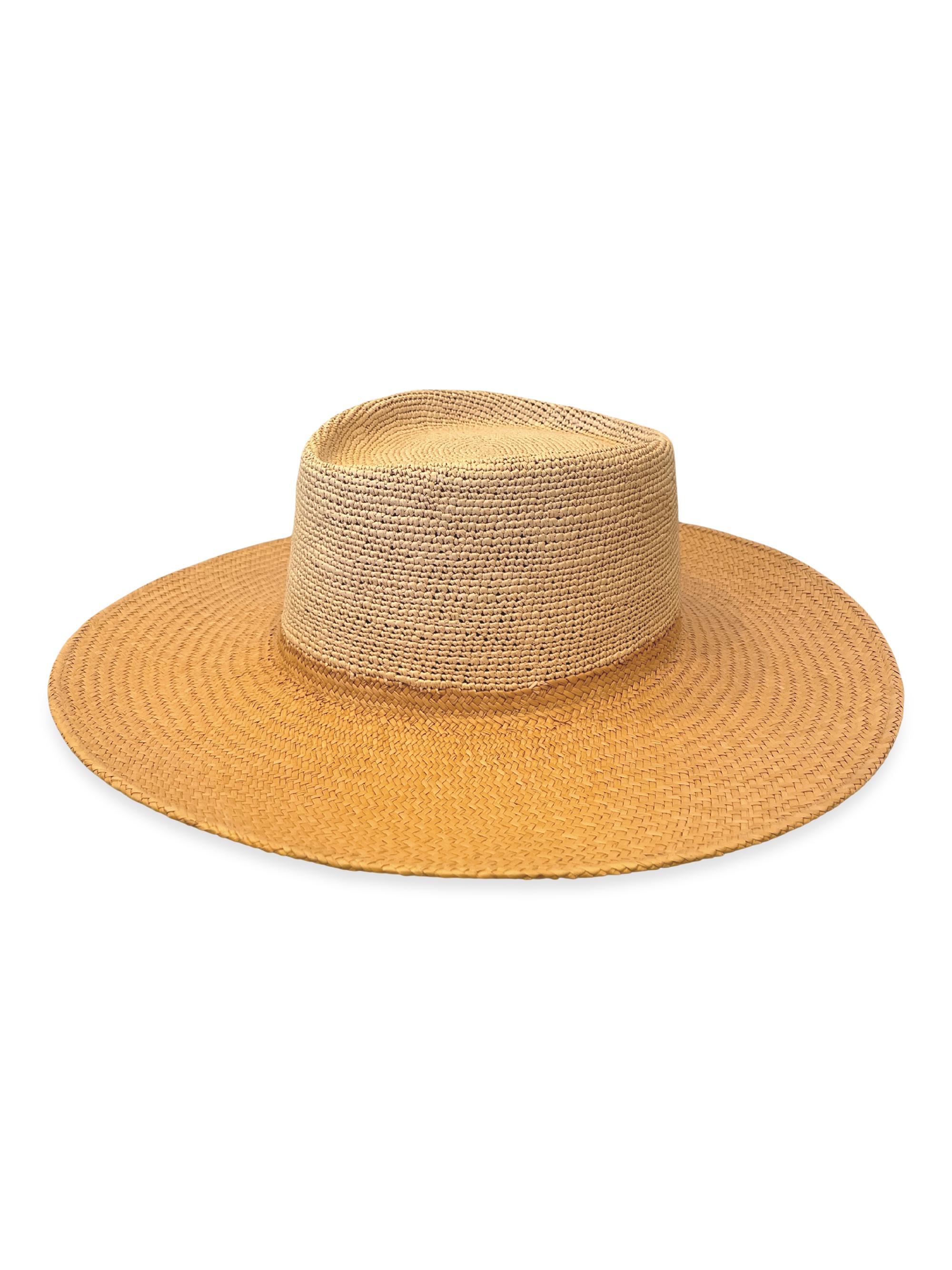 Freya Women's Anemone Straw Panama Hat - Butterscotch