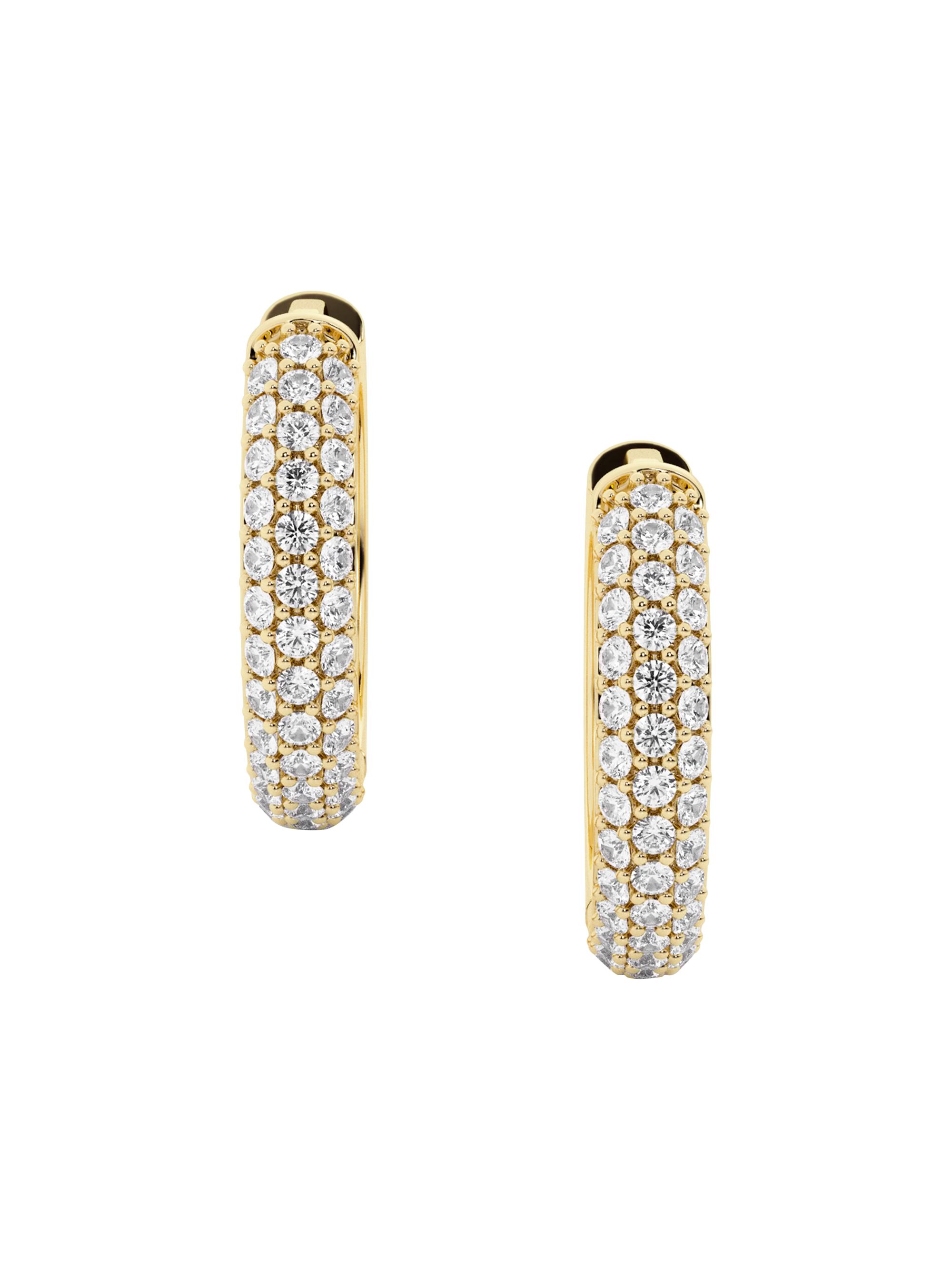 näas Women's Bombë 14K Yellow Gold & 0.51 TCW Lab-Grown Diamond Huggie Hoop Earrings