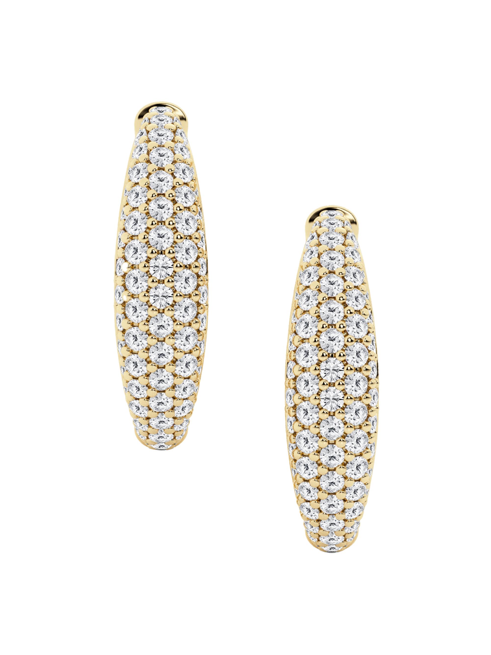 näas Women's Bombë 14K Yellow Gold & 0.72 TCW Lab-Grown Diamond Ear Cuffs