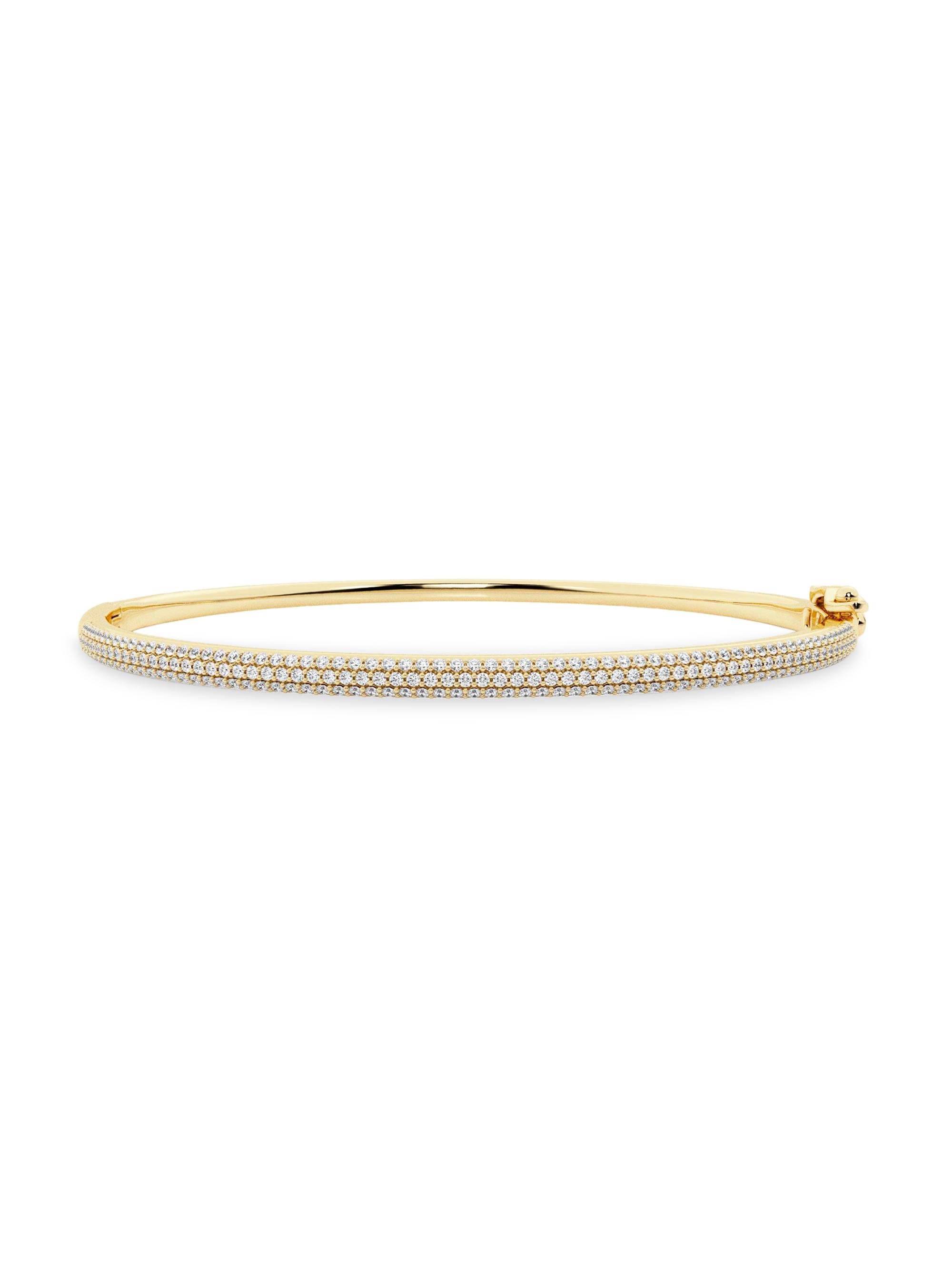 näas Women's Bombë 14K Yellow Gold & 1 TCW Lab-Grown Diamond Bangle