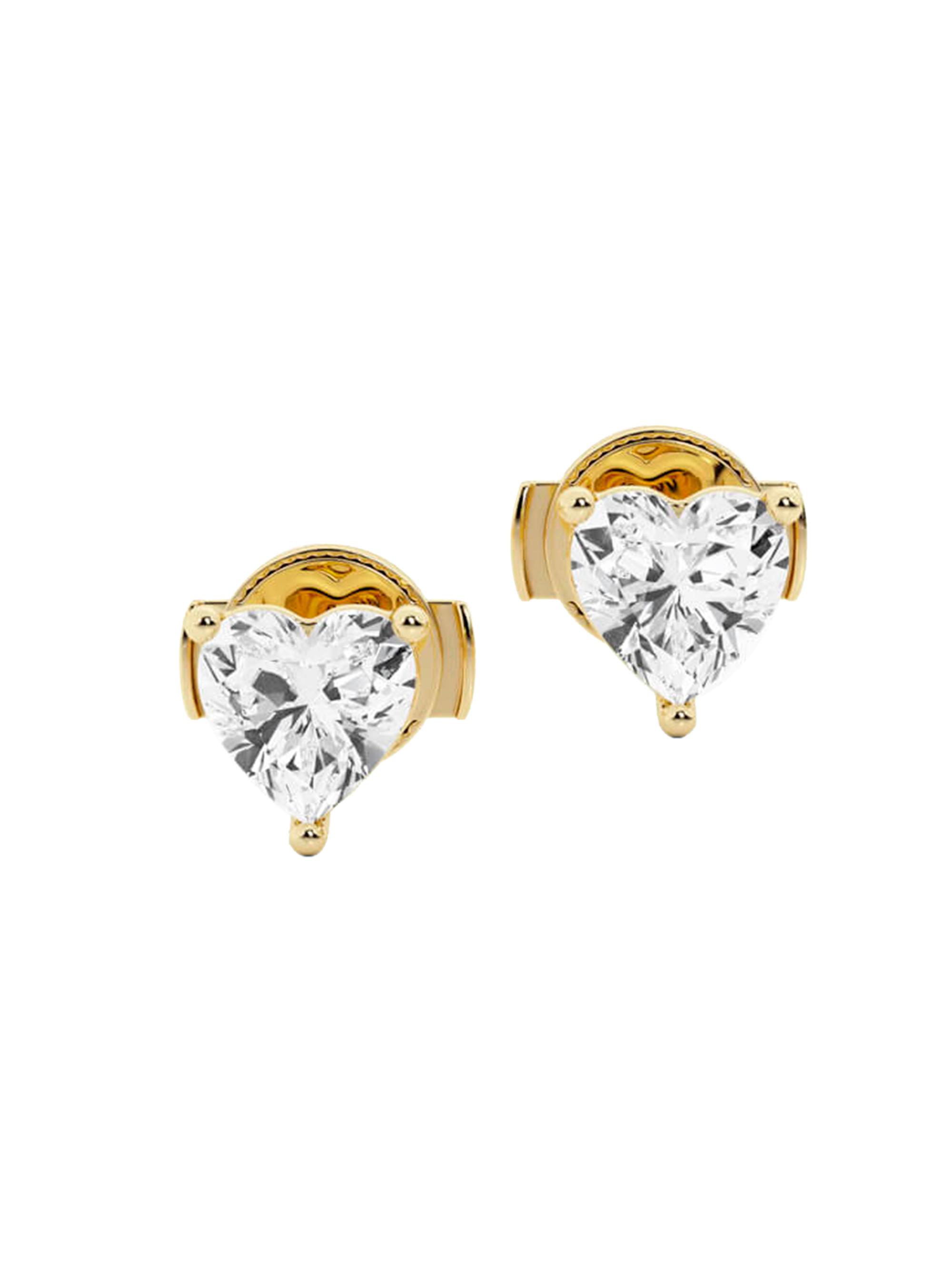 näas Women's Ethereal 14K Yellow Gold & 1 TCW Lab-Grown Diamond Heart Stud Earrings