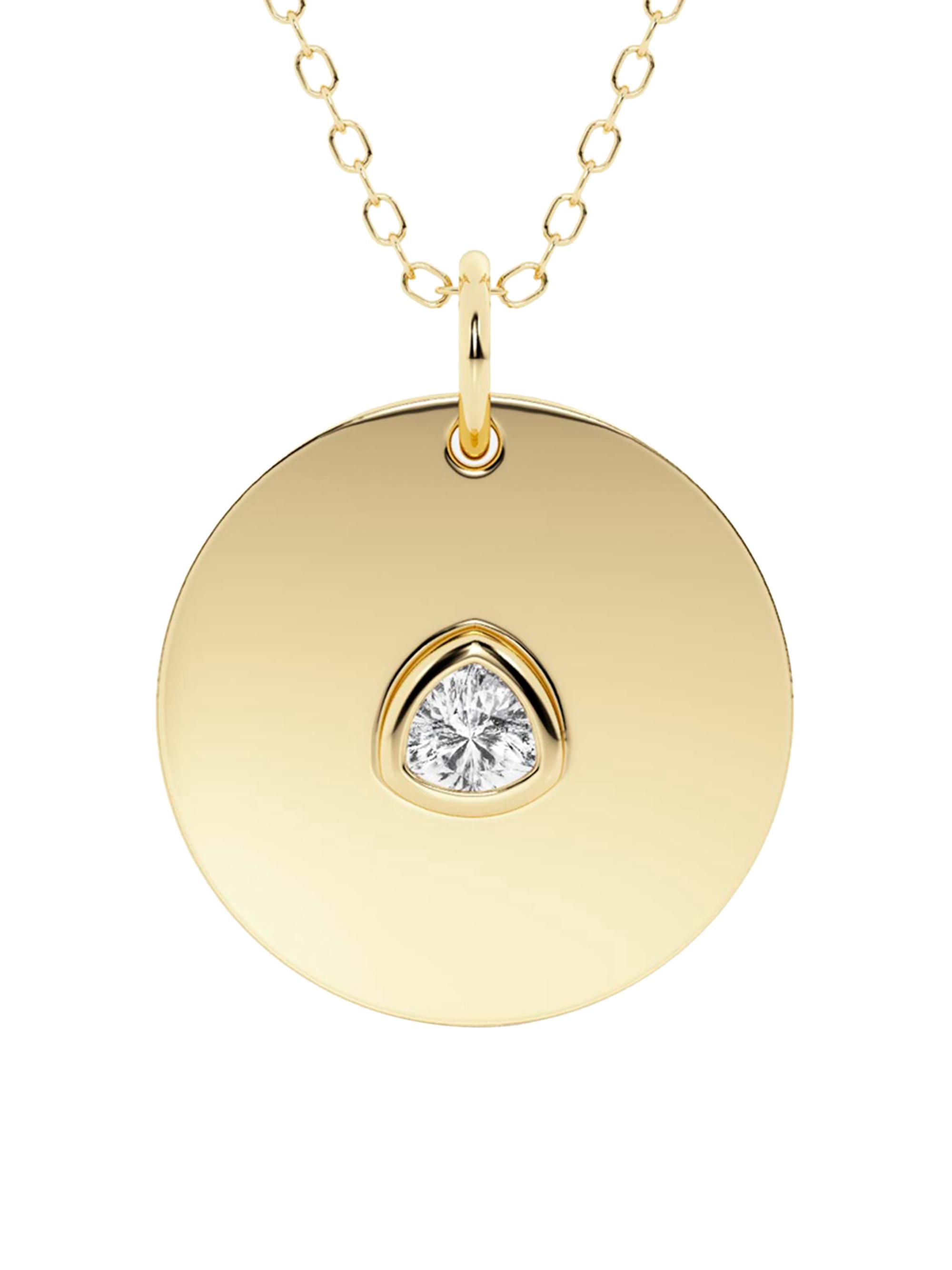 näas Women's Defining 14K Yellow Gold & 0.16 TCW Lab-Grown Diamond Pendant