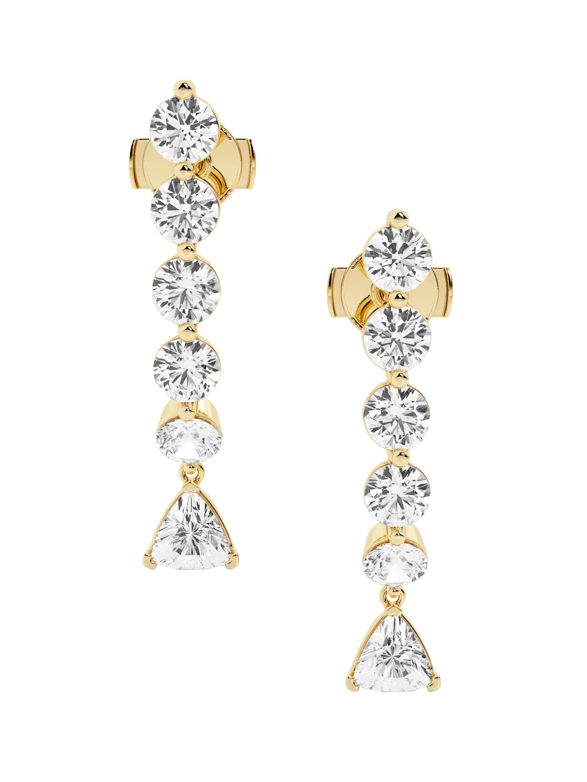näas Women's Ethereal 14K Yellow Gold & 2.95-3.11 TCW Lab-Grown Diamond Drop Earrings