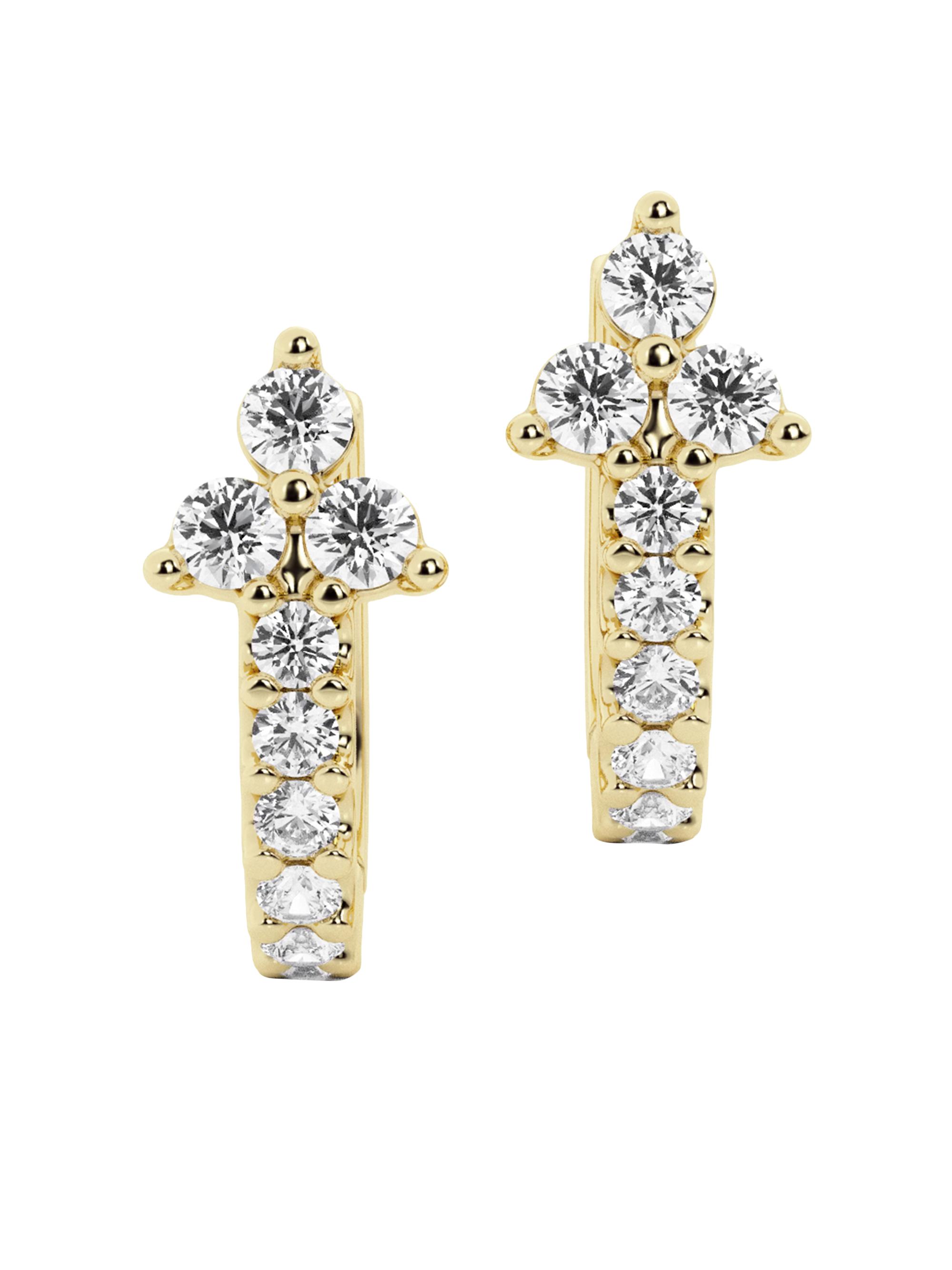 näas Women's 14K Yellow Gold & 0.51 TCW Lab-Grown Diamond Huggie Earrings