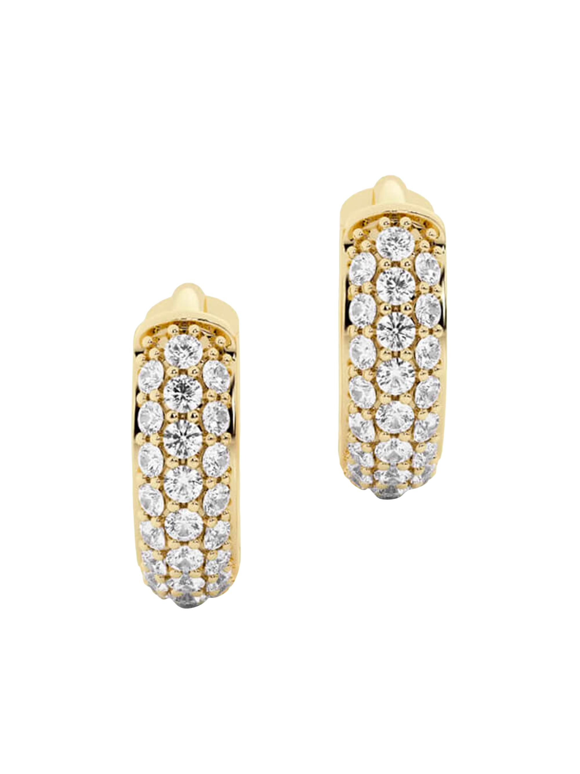näas Women's 14K-Yellow-Gold & 0.38 TCW Lab-Grown Diamonds Huggie Earrings