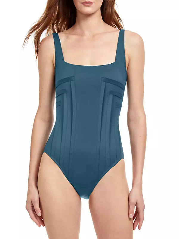 Shop Gottex Swimwear Paloma Squareneck One-Piece Swimsuit