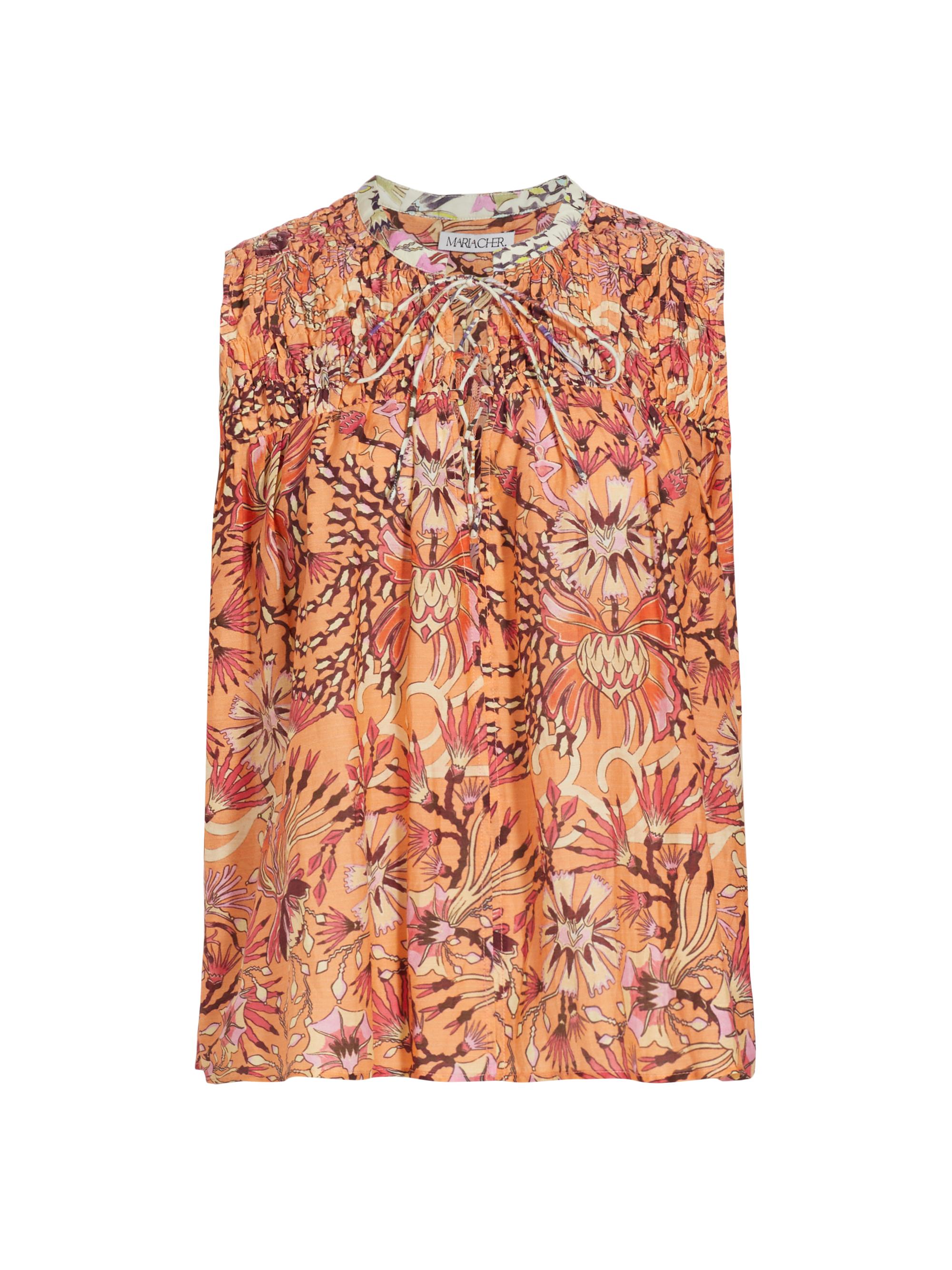 Maria Cher Women's Humahuaca Triana Sleeveless Top - Orange Print
