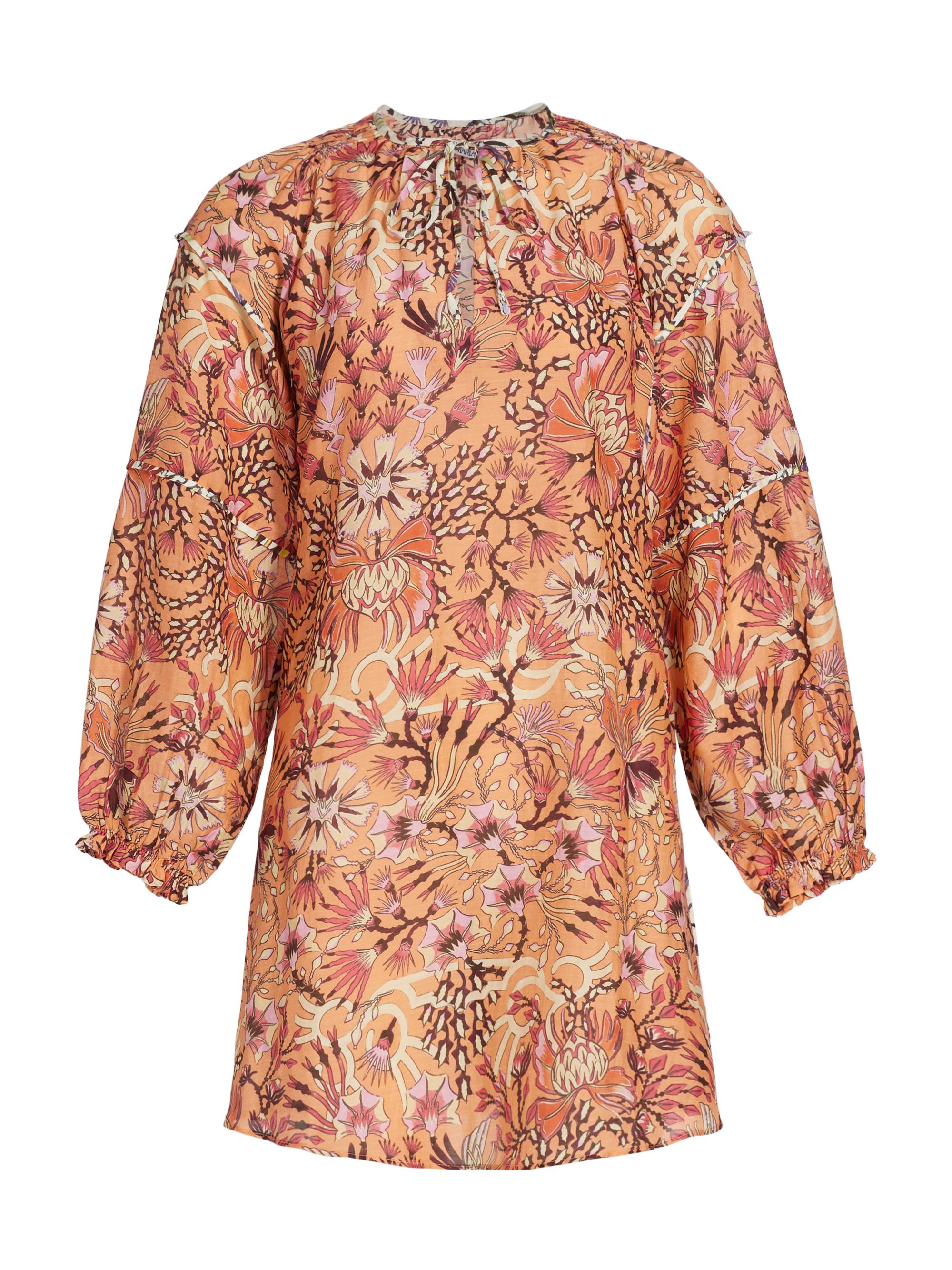 Maria Cher Women's Humahuaca Karly Lace-Up Minidress - Orange Print