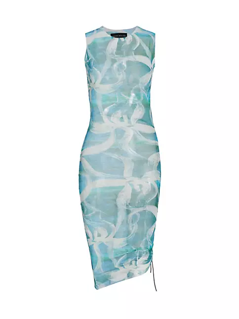 Shop Louisa Ballou Heatwave Ruched Mesh Mini-Dress | Saks Fifth Avenue