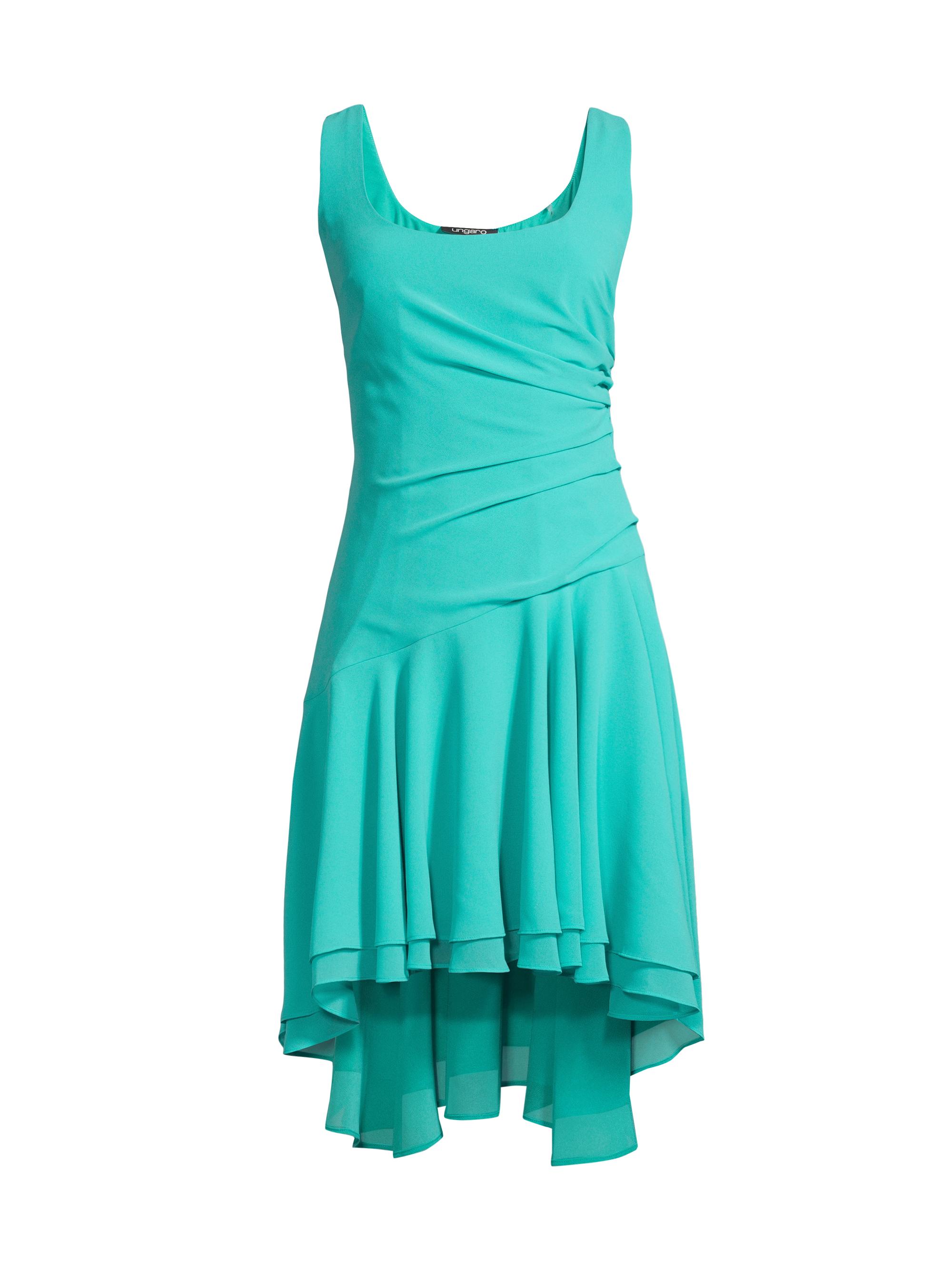 knee length dresses for ladies Rosy Romance Ruched Floral Chiffon Mini Sundress Sunshine / S