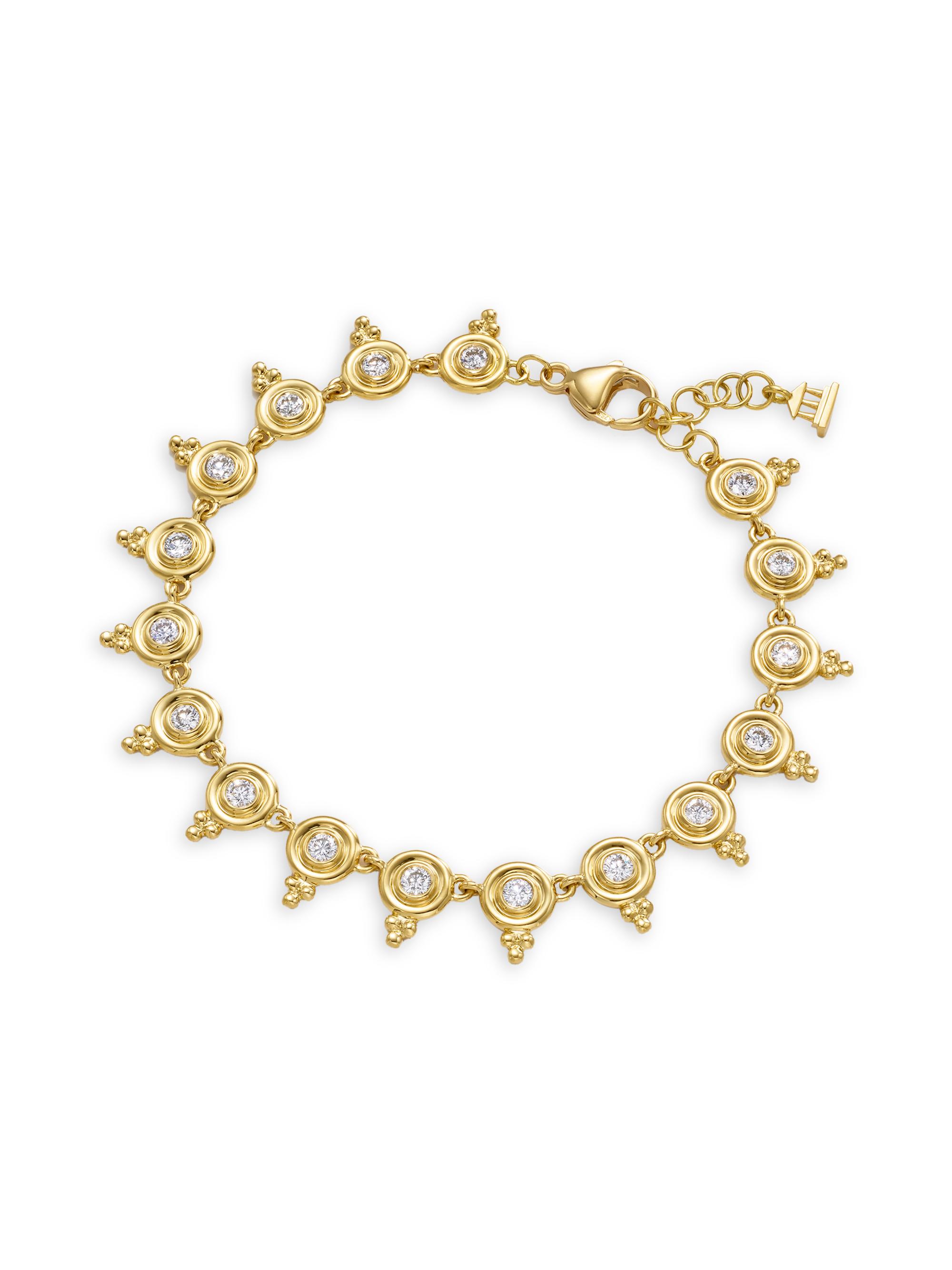 Temple St. Clair Women's Florence86 Temple 18K Yellow Gold & 1.85 TCW Diamond Bracelet - Gold