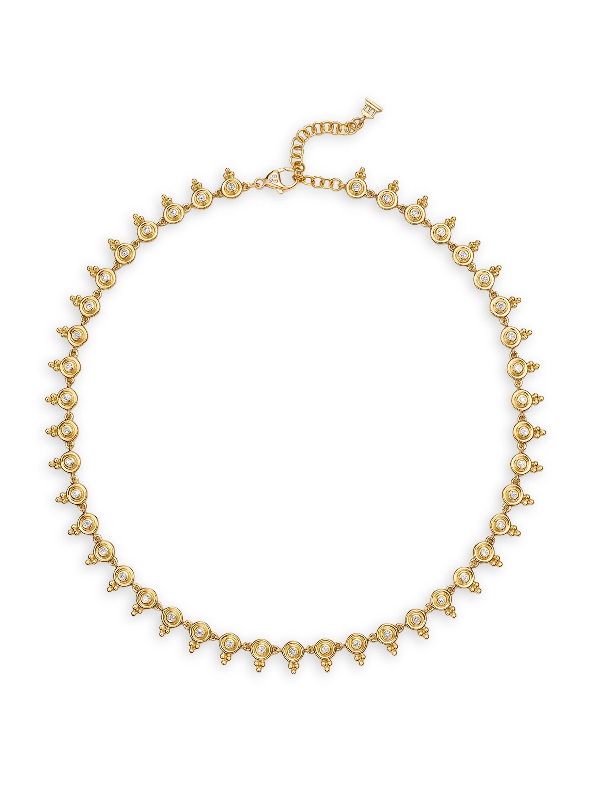 Temple St. Clair Women's Classic Temple 18K Yellow Gold & 1.55 TCW Diamond Necklace - Gold