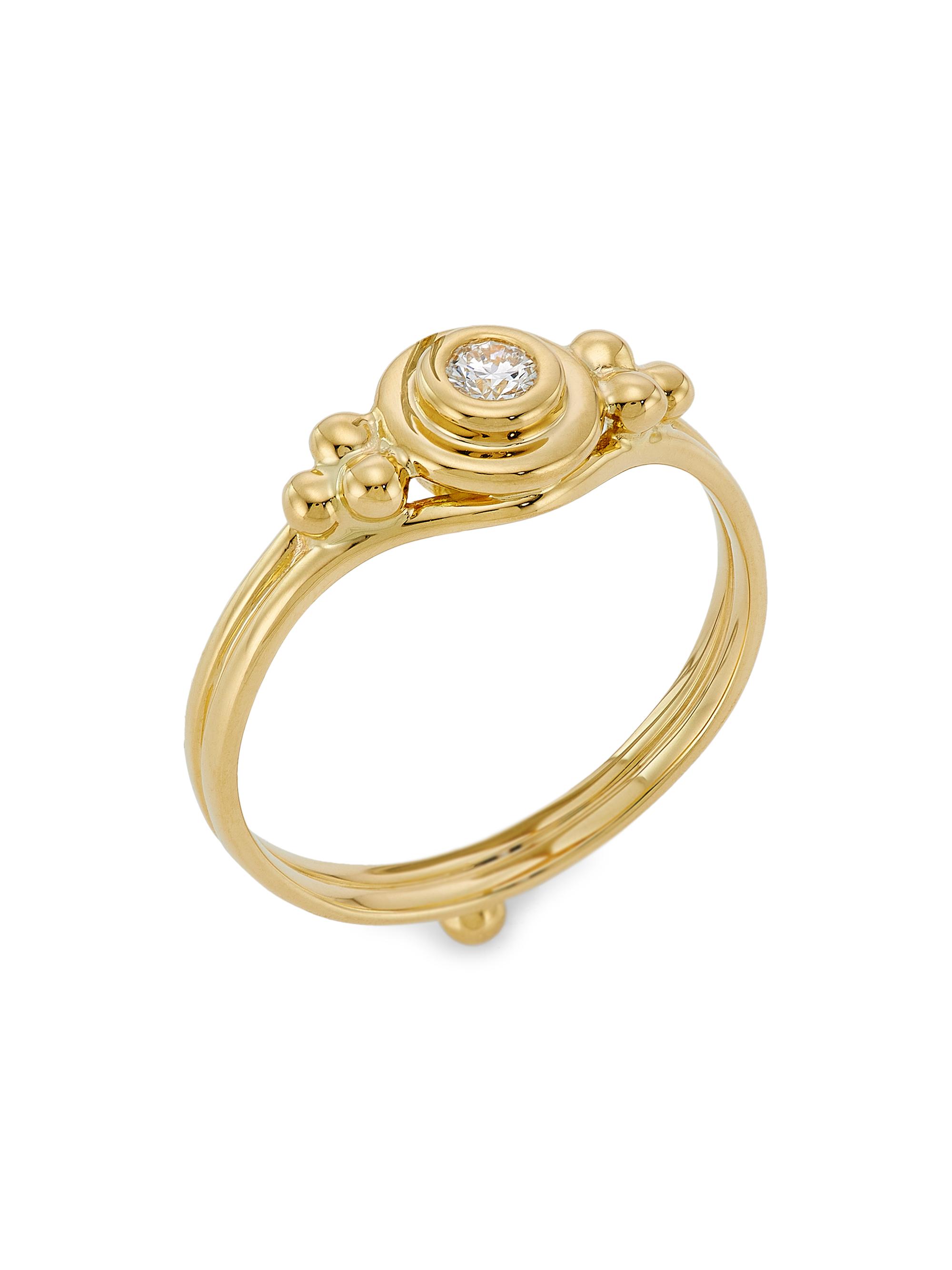 Temple St. Clair Women's Temple 18K Yellow Gold & 0.1 TCW Diamond Ring - Gold