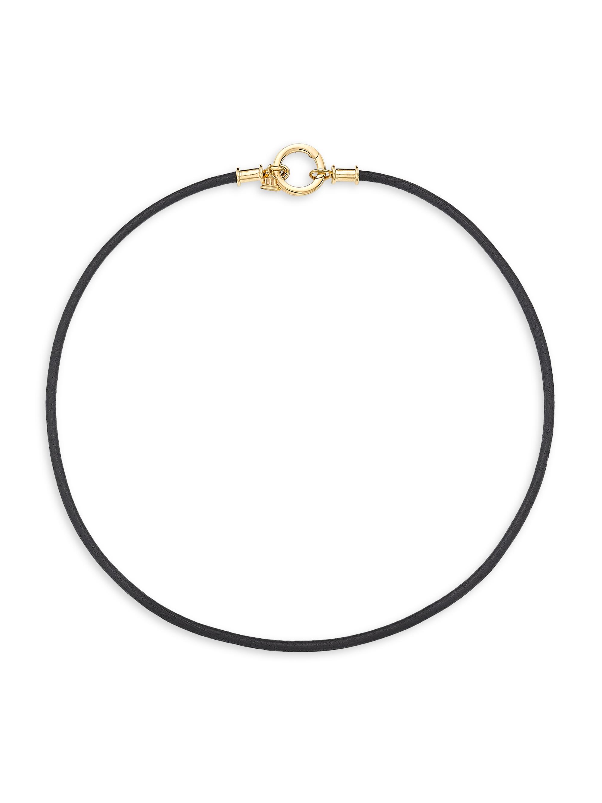 Temple St. Clair Women's Florence86 18K Yellow Gold & Leather Cord Necklace - Black
