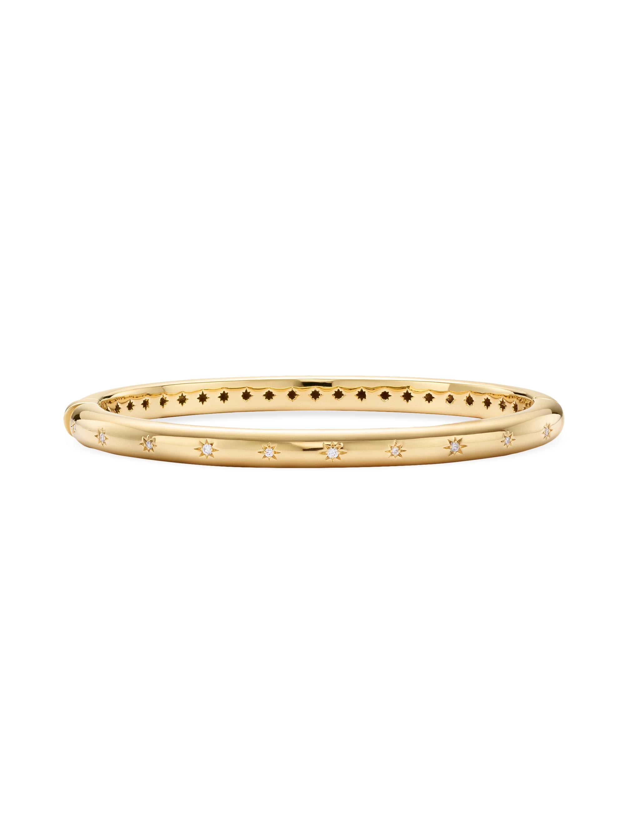 Temple St. Clair Women's Celestial Cosmos  18K Yellow Gold & 0.45 TCW Diamond Bangle - Gold