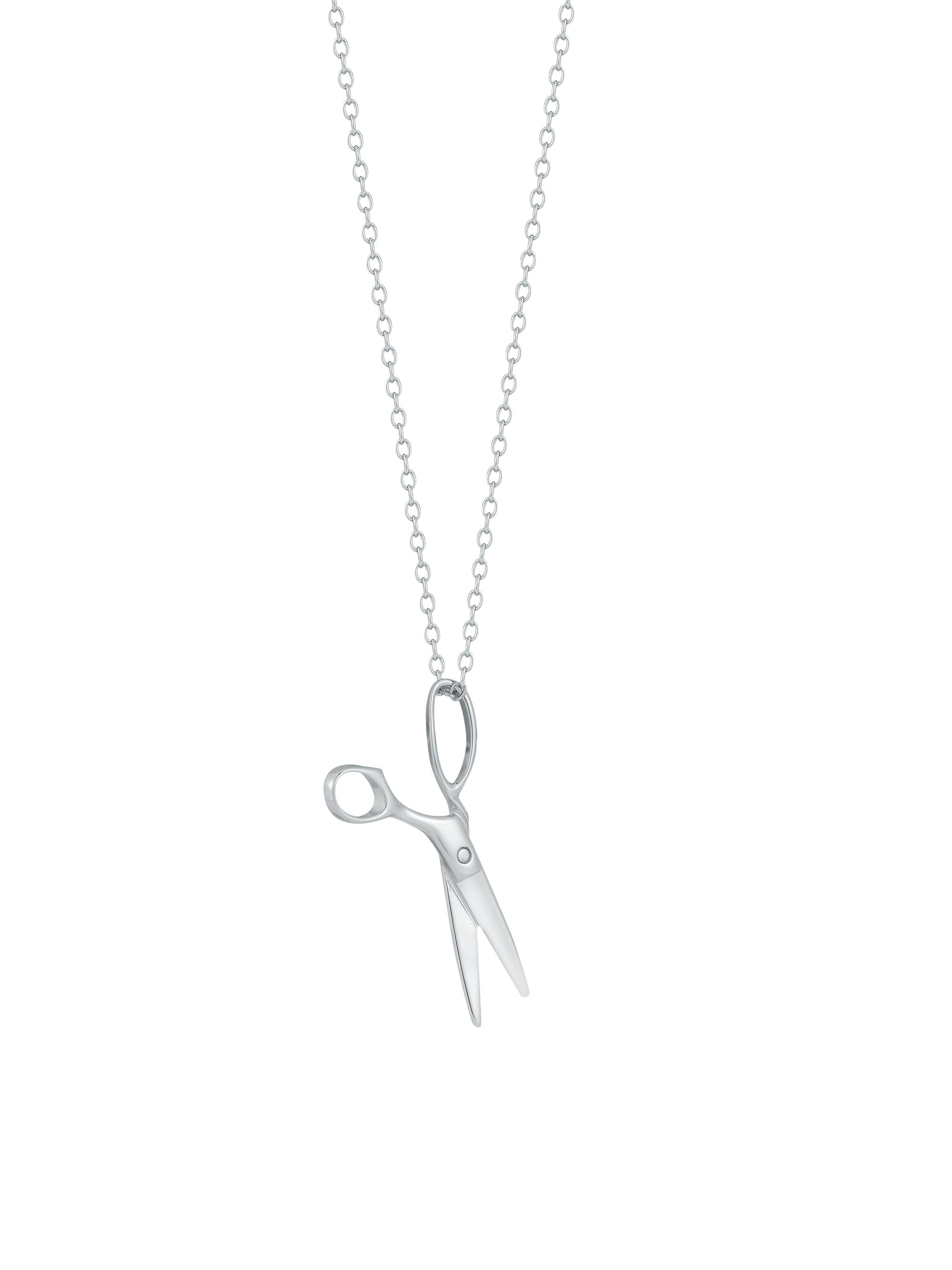 Mateo Men's All That Works Scissor Sterling Silver Pendant Necklace - Sterling Silver