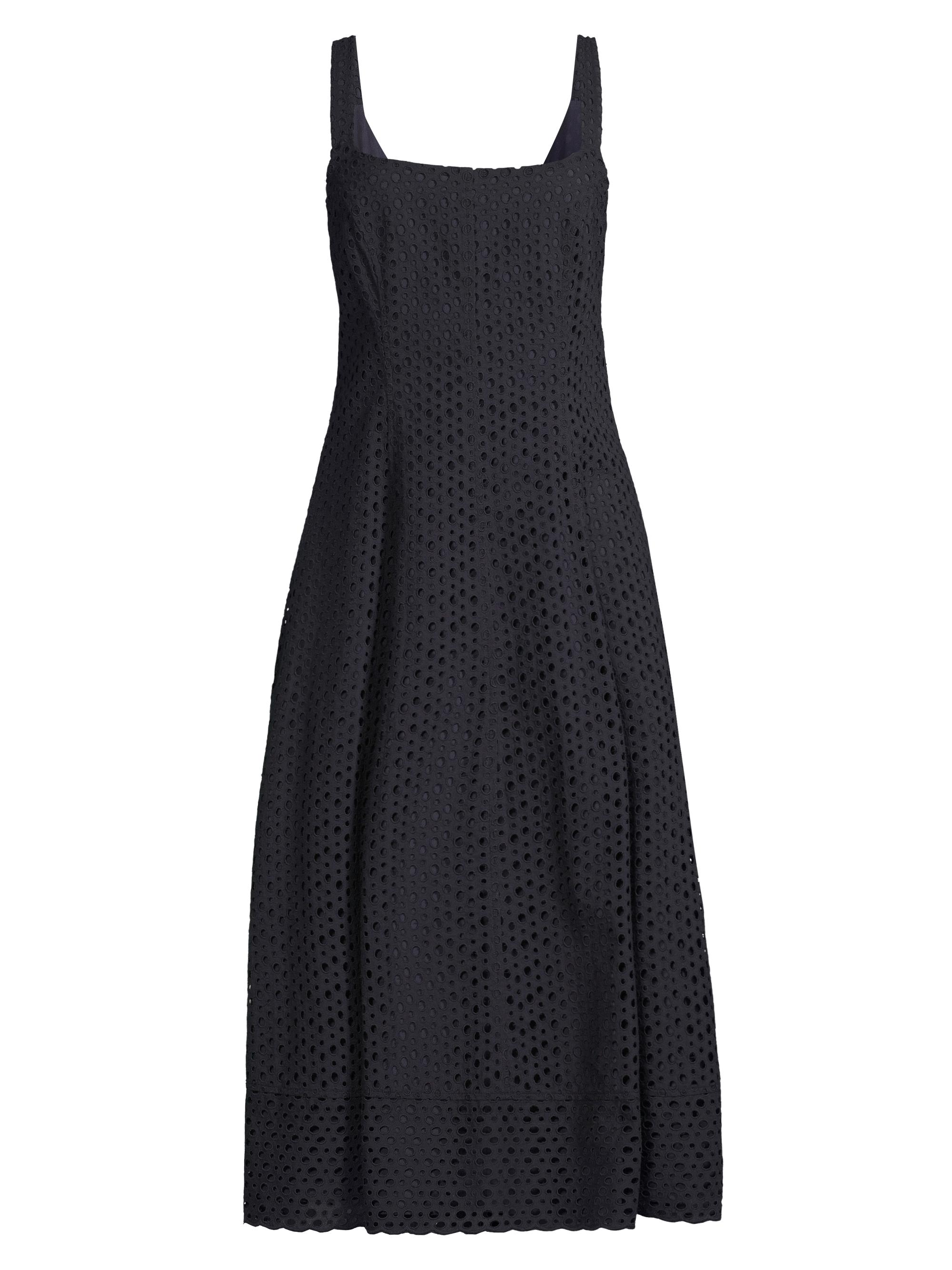 Donna Karan New York Circle Eyelet A-Line Midi-Dress | Saks Fifth Avenue