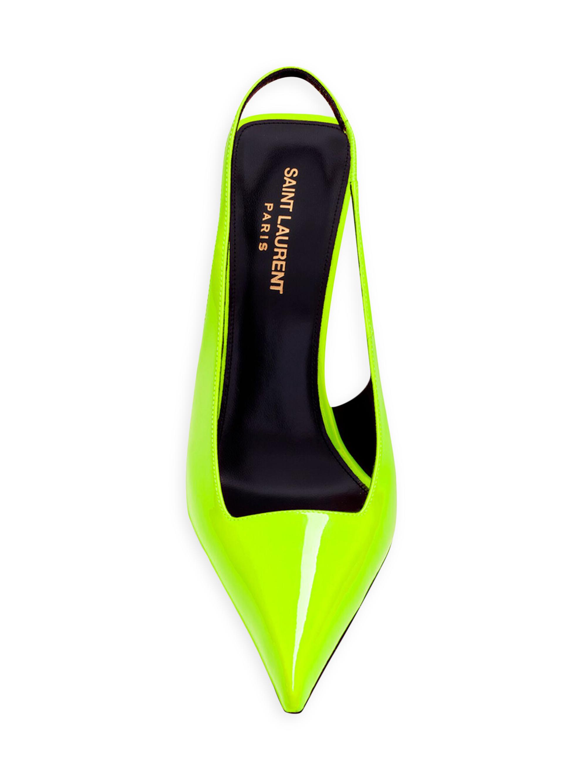Saint Laurent Kiss Slingback Pumps in Patent Leather | Saks Fifth