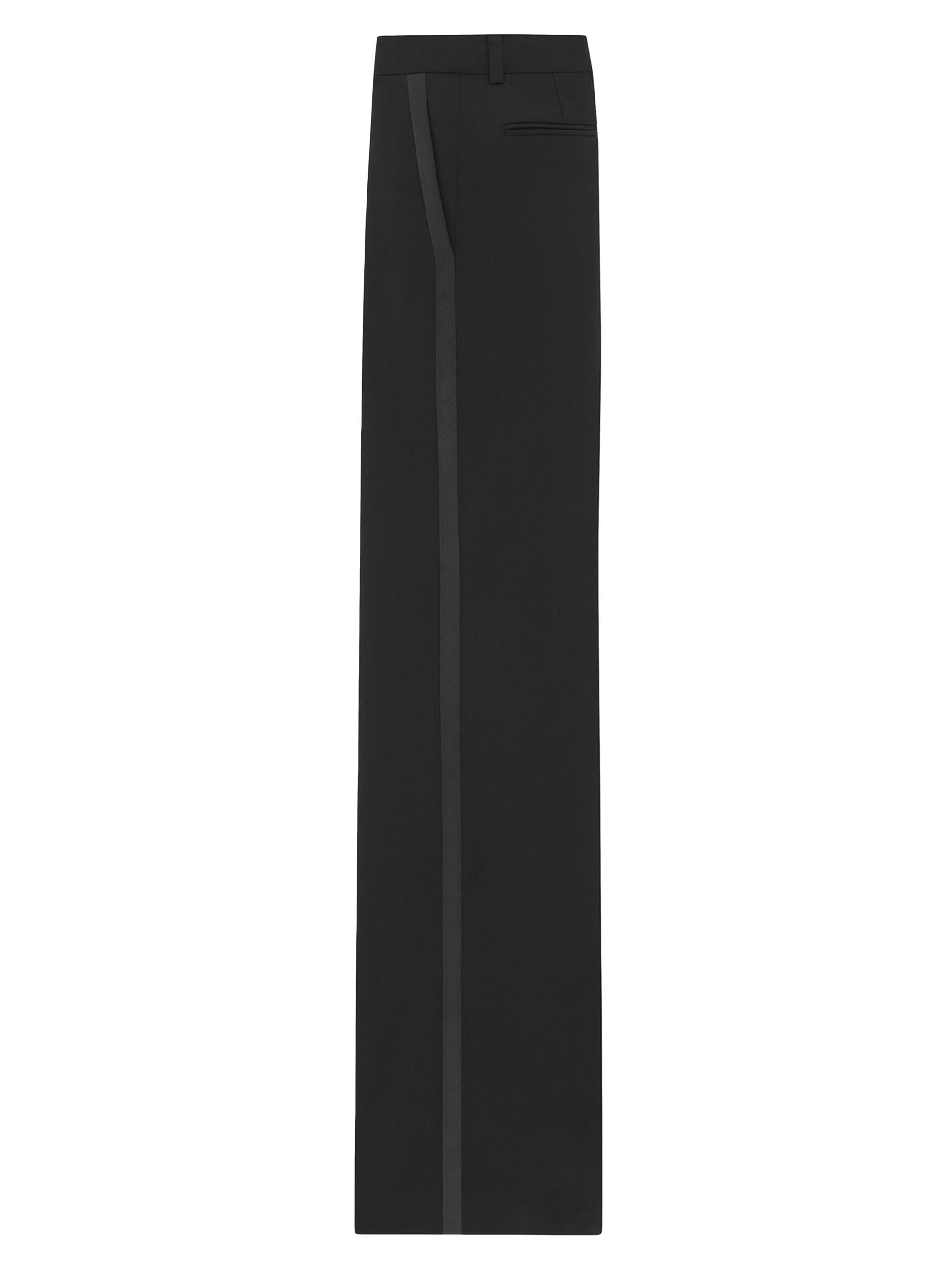 Saint Laurent Flared Tuxedo Pants in Grain De Poudre | Saks